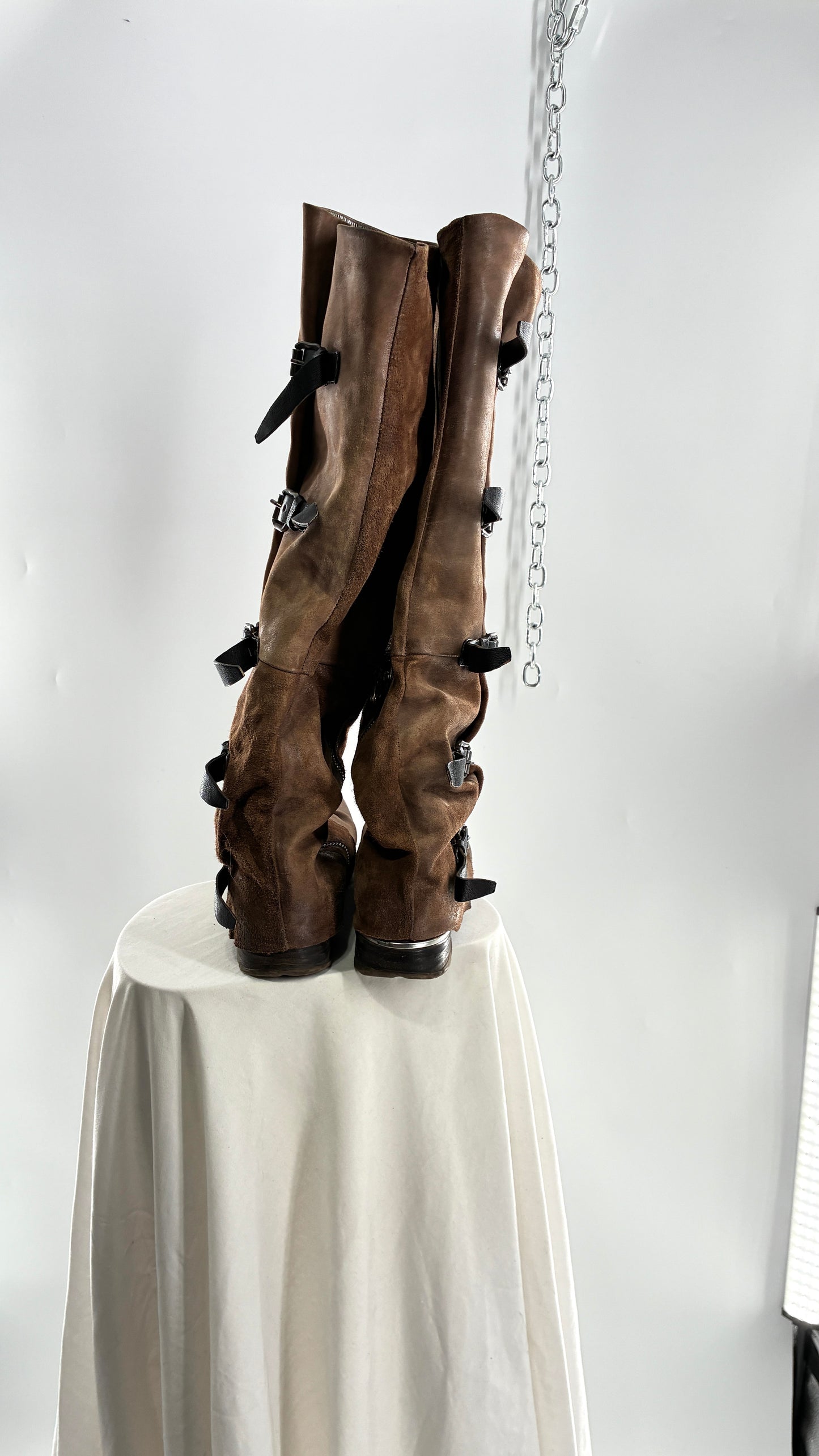 Tatum Over the Knee AS98 Distressed Worn Boots (41)