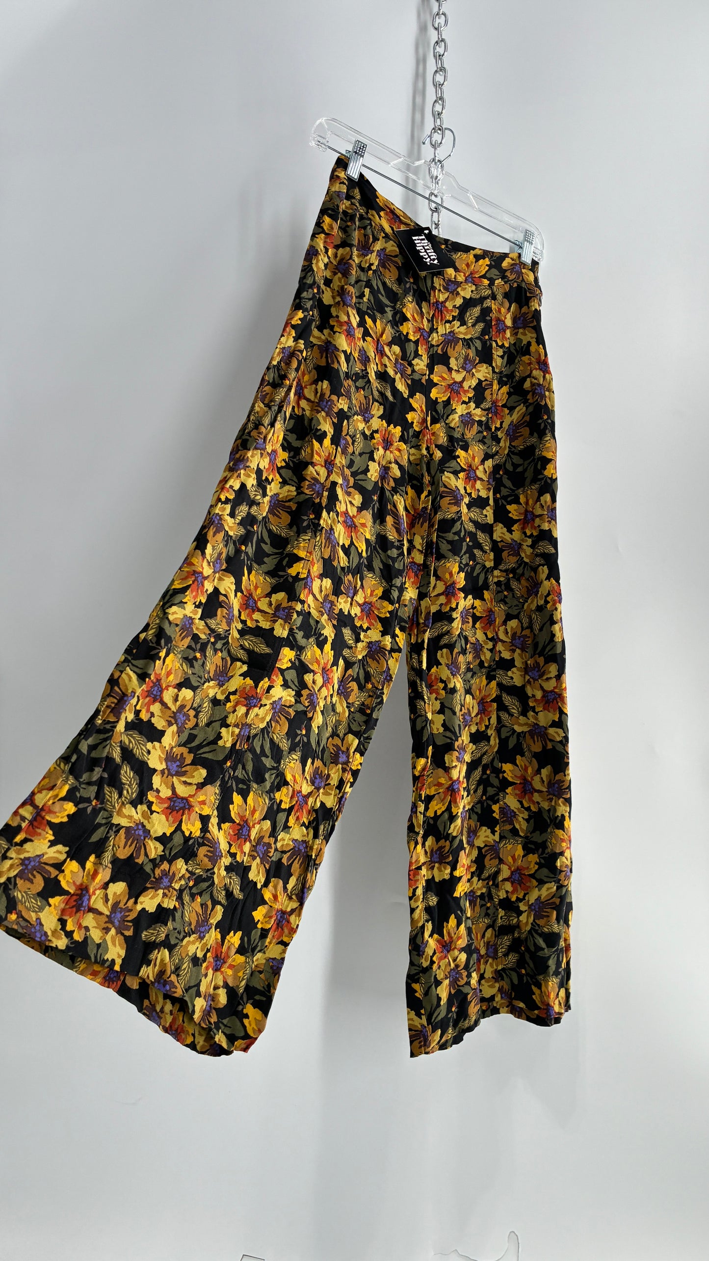 Free People Autumn Florals Wide Leg Bottoms (2)