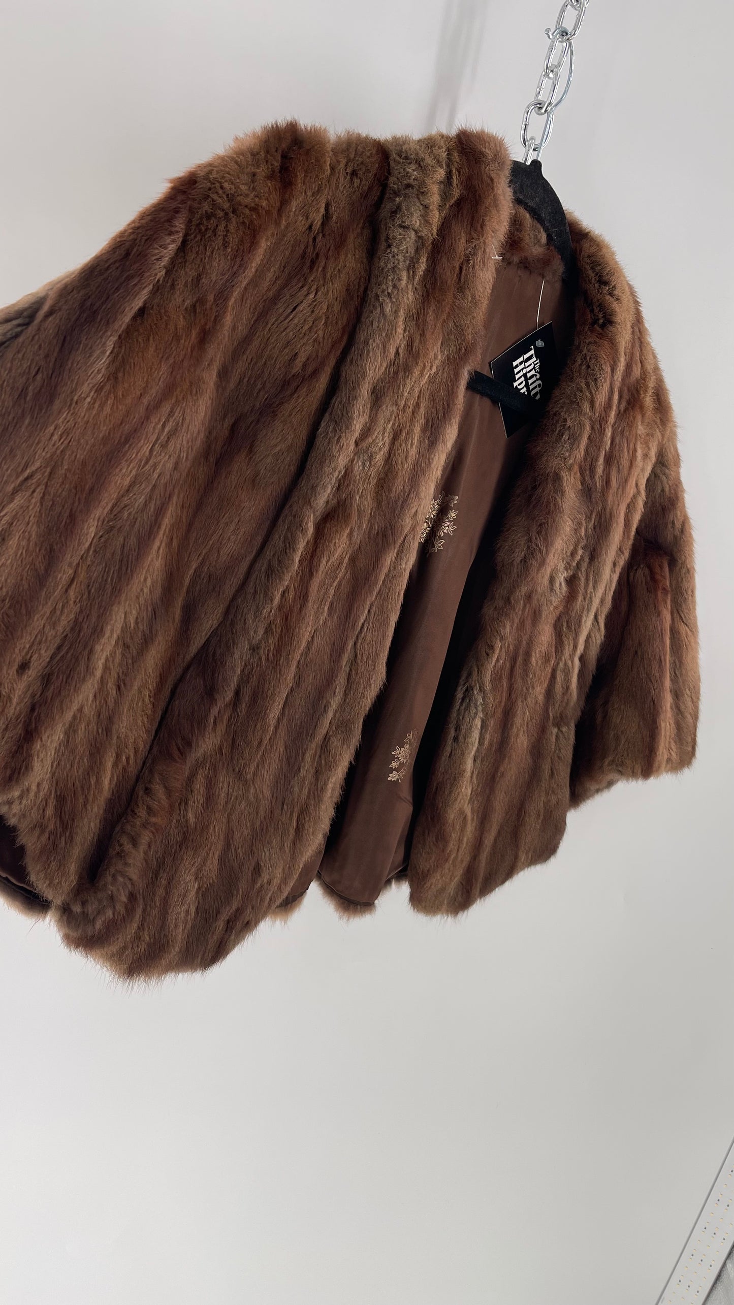 Vintage Brown Multi-toned Cape (One Size)