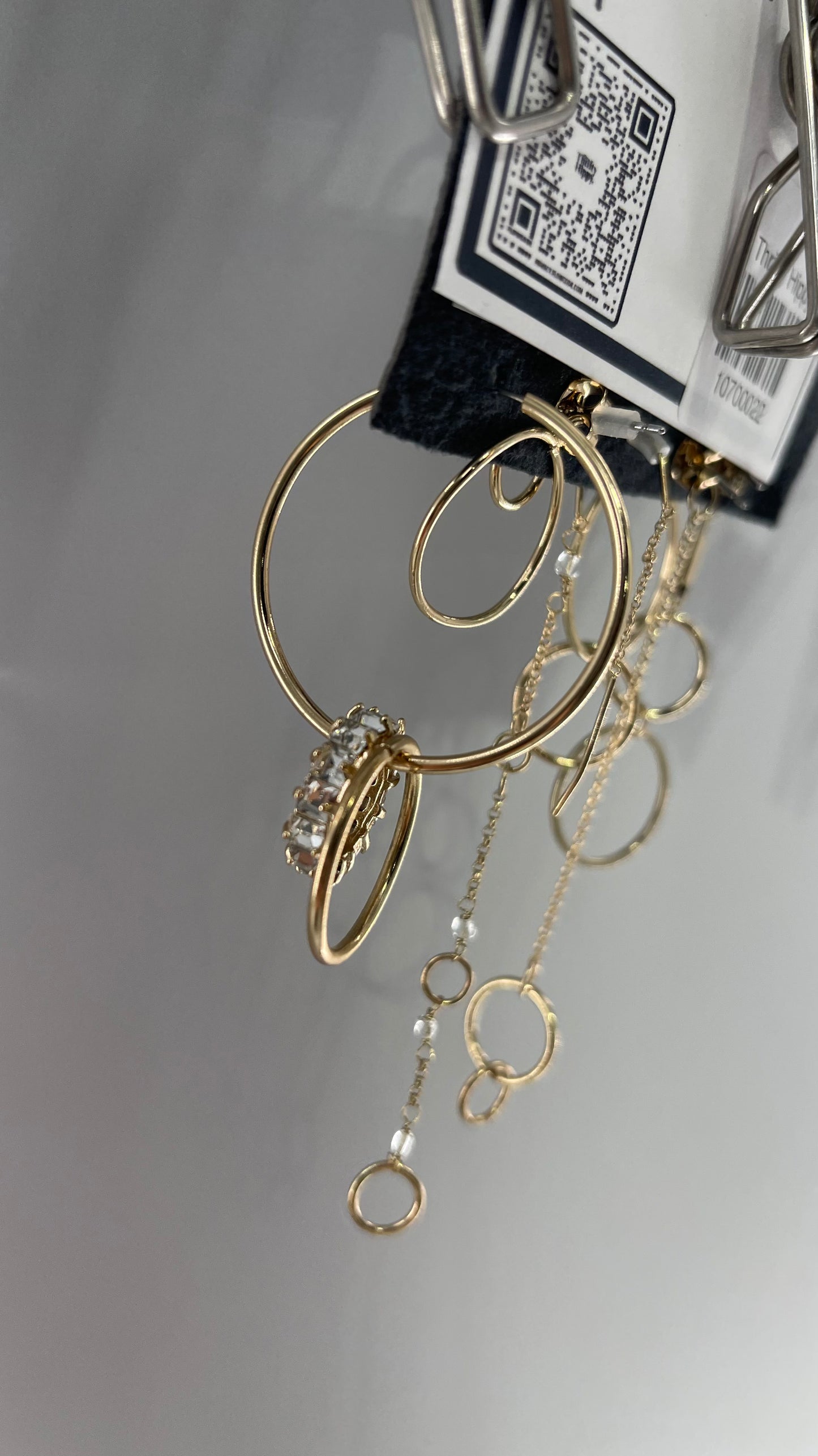 Free People Mix and Match Delicate Gold Loop + Hoop Earring Set