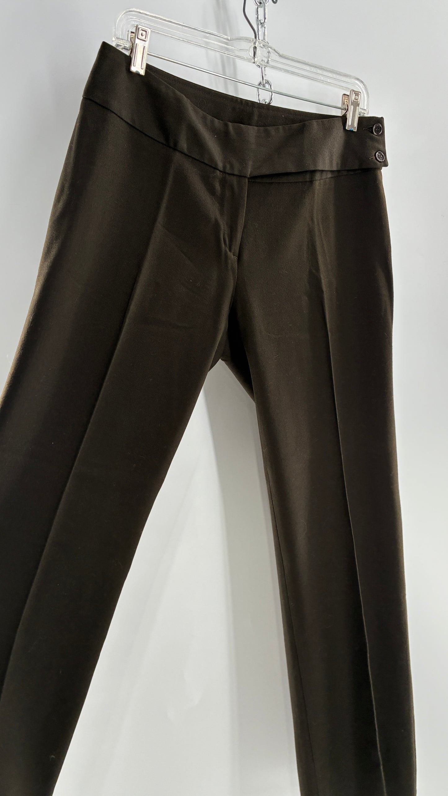 Vintage United Colors of Benneton 98% Pure Virgin Wool Brown Trousers Made in Portugal (44)