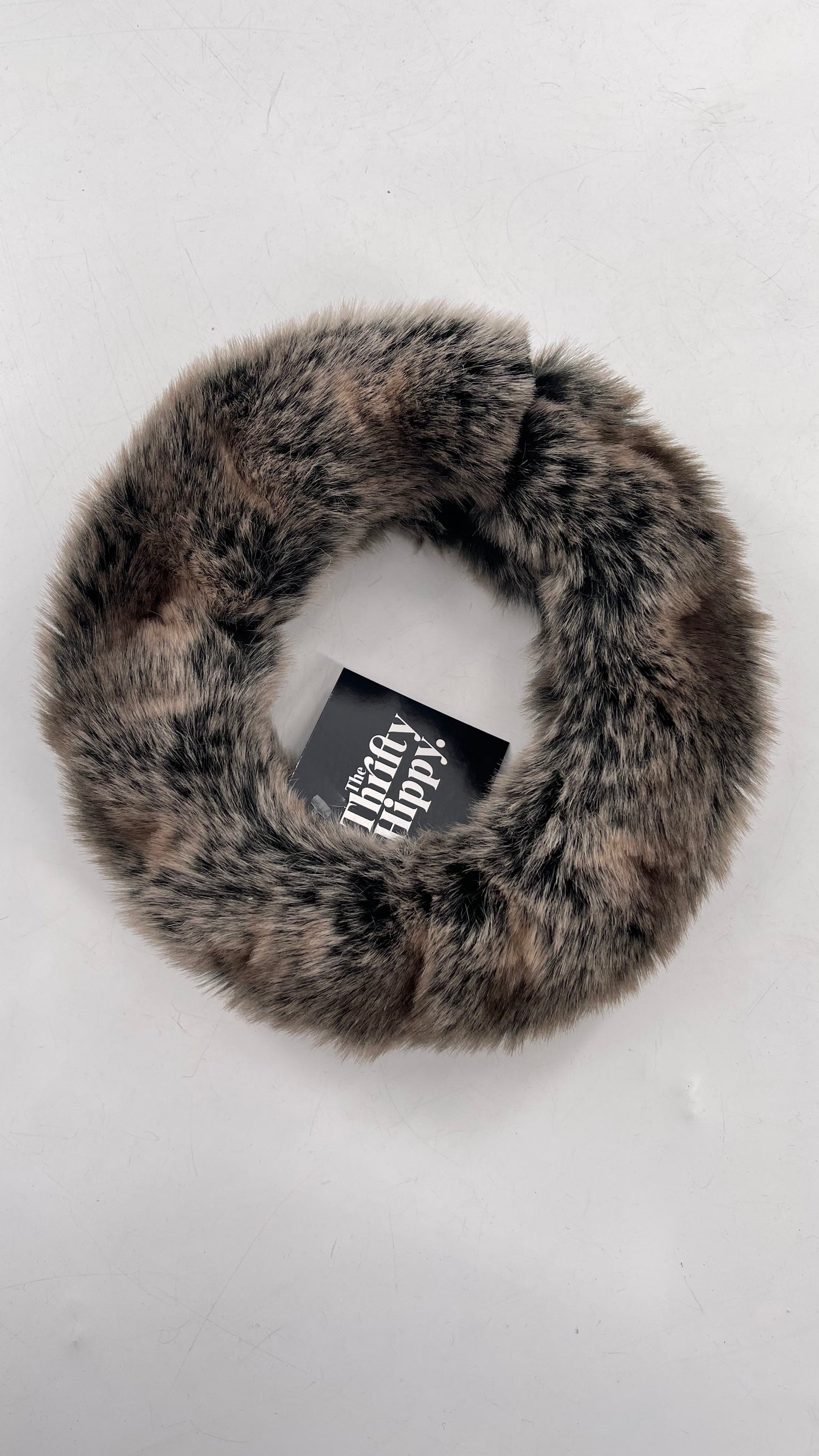 Mixed Tones Brown/Grey Fluffy Furry Headband