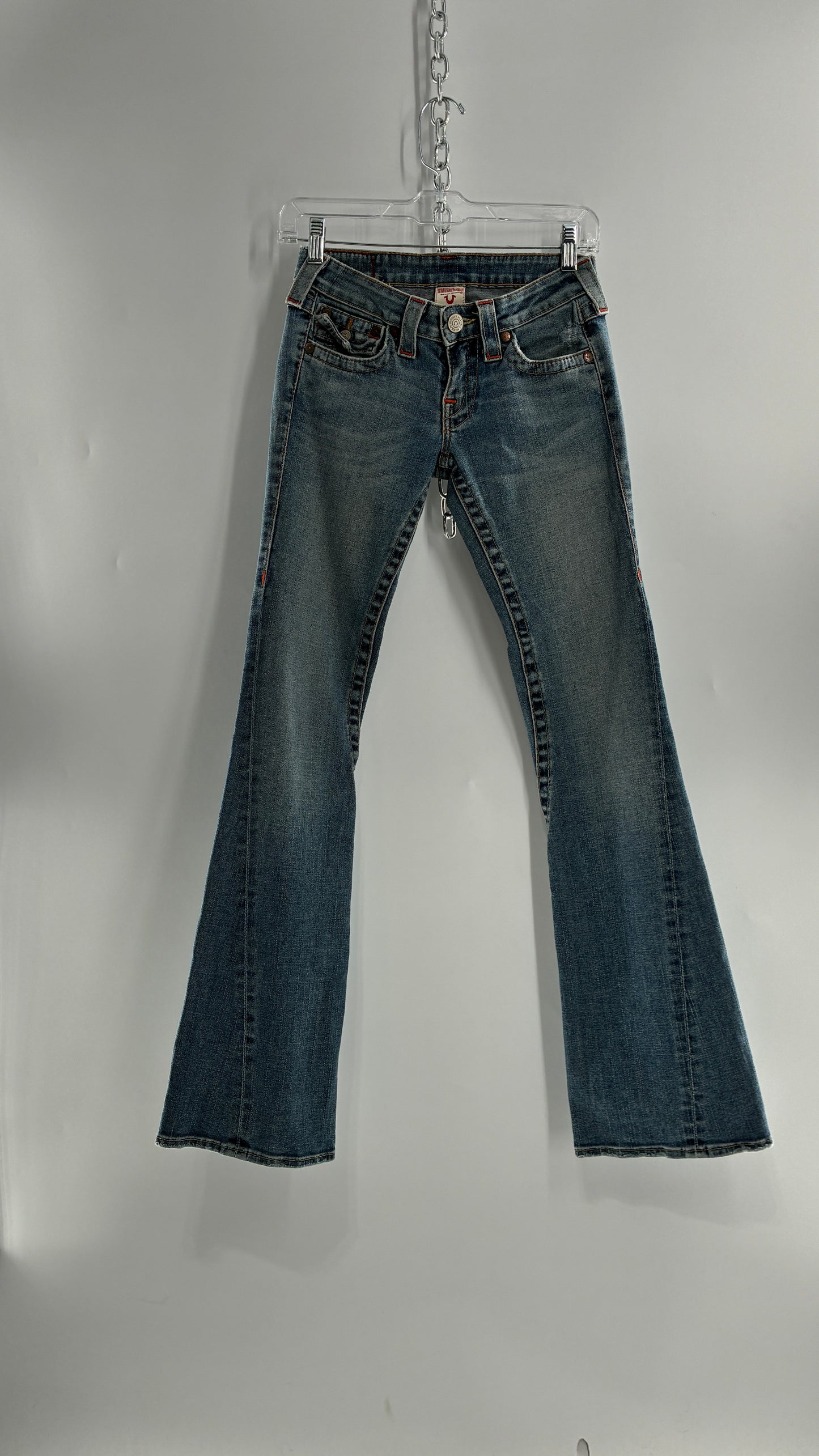 Vintage True Religion Light Wash, Low Rise Kick Flare Jeans (26)