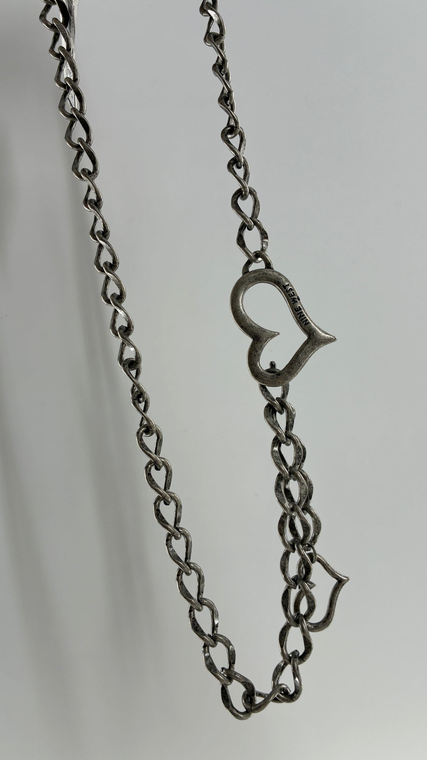 Vintage Nine West Heart Chain Heavy Metal Belt (One Size)