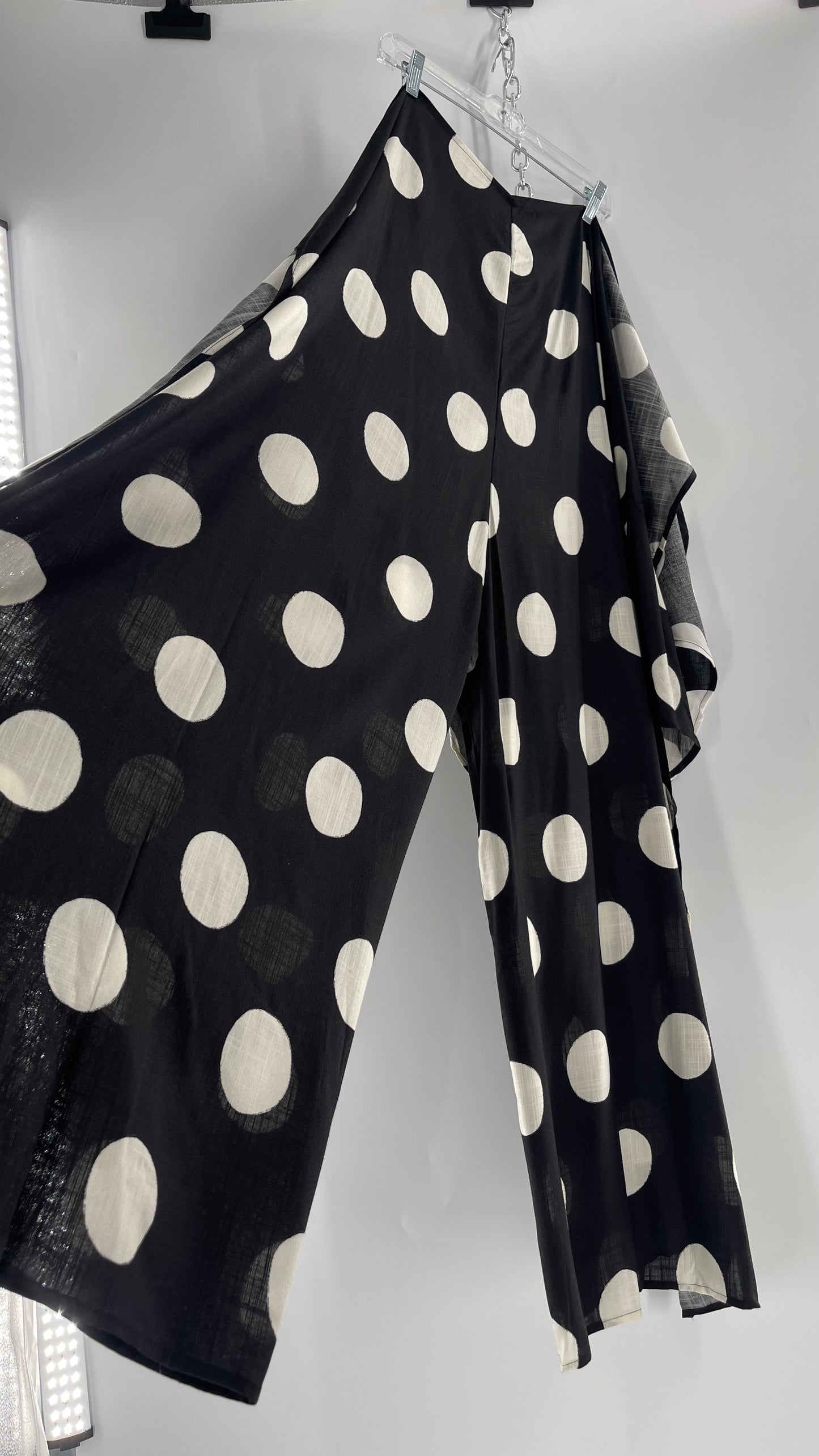 Handmade 9 in 1 Black/White Polka Dot Jumpsuit (One Size) •AS SEEN ON TIKTOK•