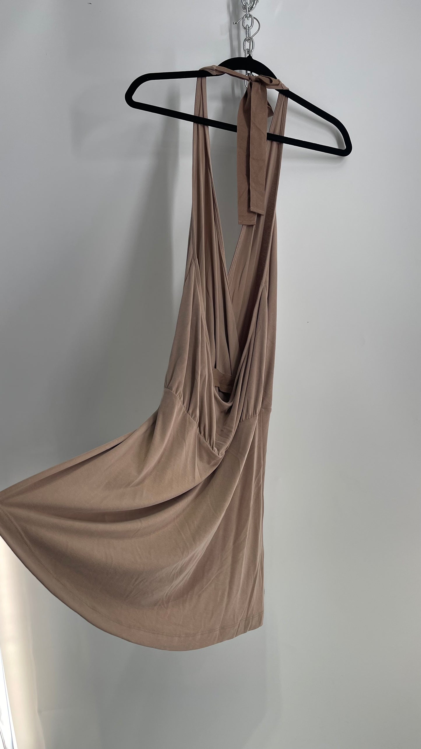 Free People Tan Lycra Halter (Medium)