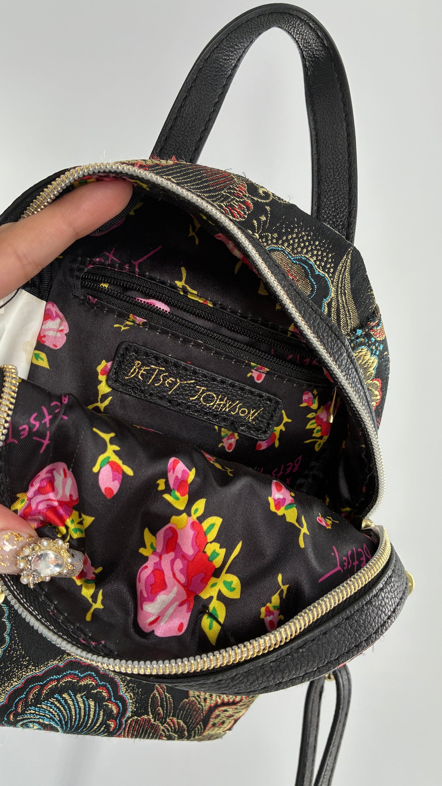 Vintage BETSY JOHNSON Mini Convertible Crossbody Backpack