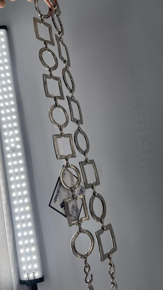 Vintage Metal Geometric Chain Belt (One Size)