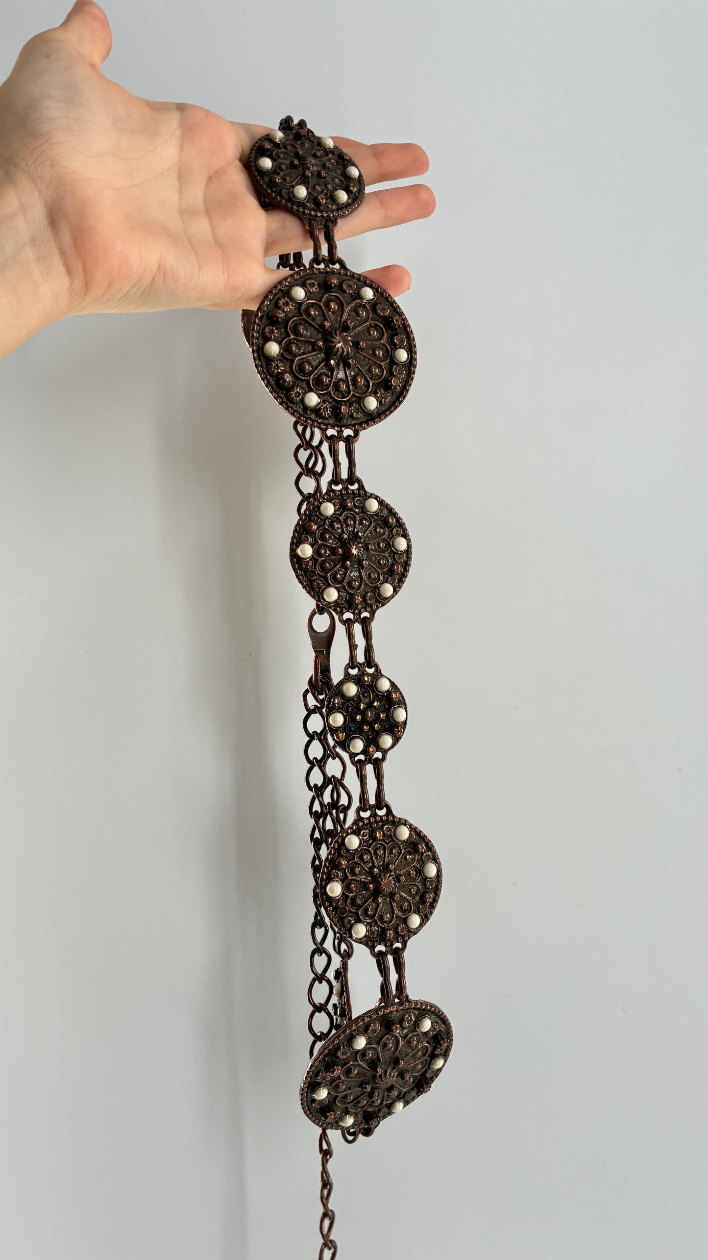Vintage Bronze Medallion Belt