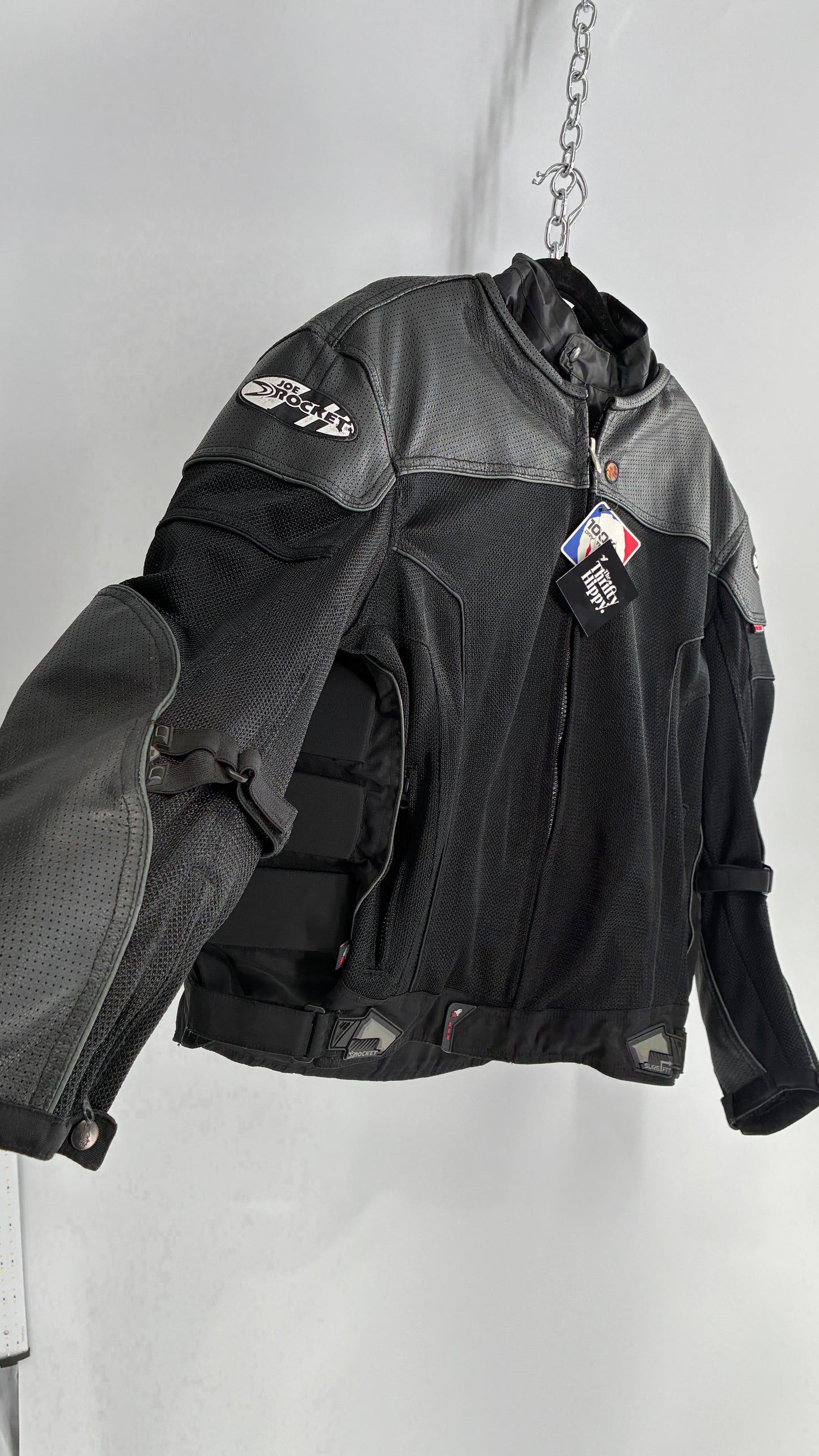 Vintage JOE ROCKET Padded Motorcycle Jacket with Tags Attached (XXL)