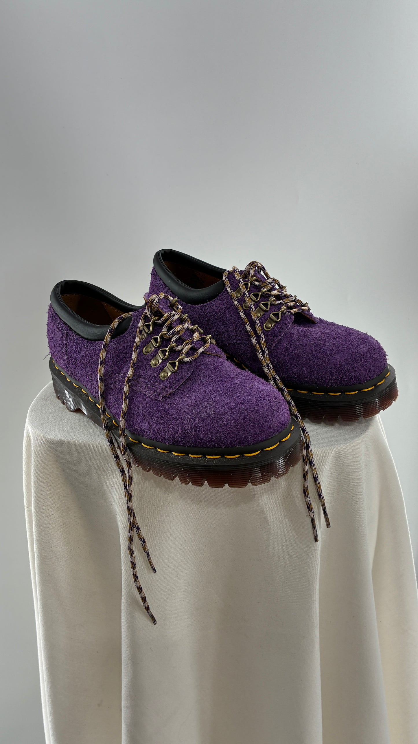 Vintage Dr. Martens 8053 Ben Purple Suede Leather Oxford Sneakers (6)