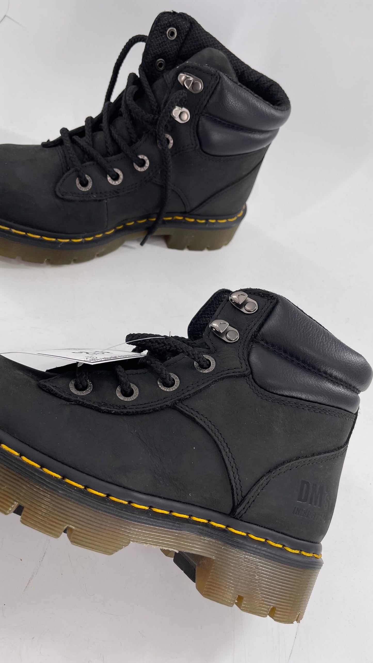 Vintage Doc Martens Industrial Black Combat Boots (6)