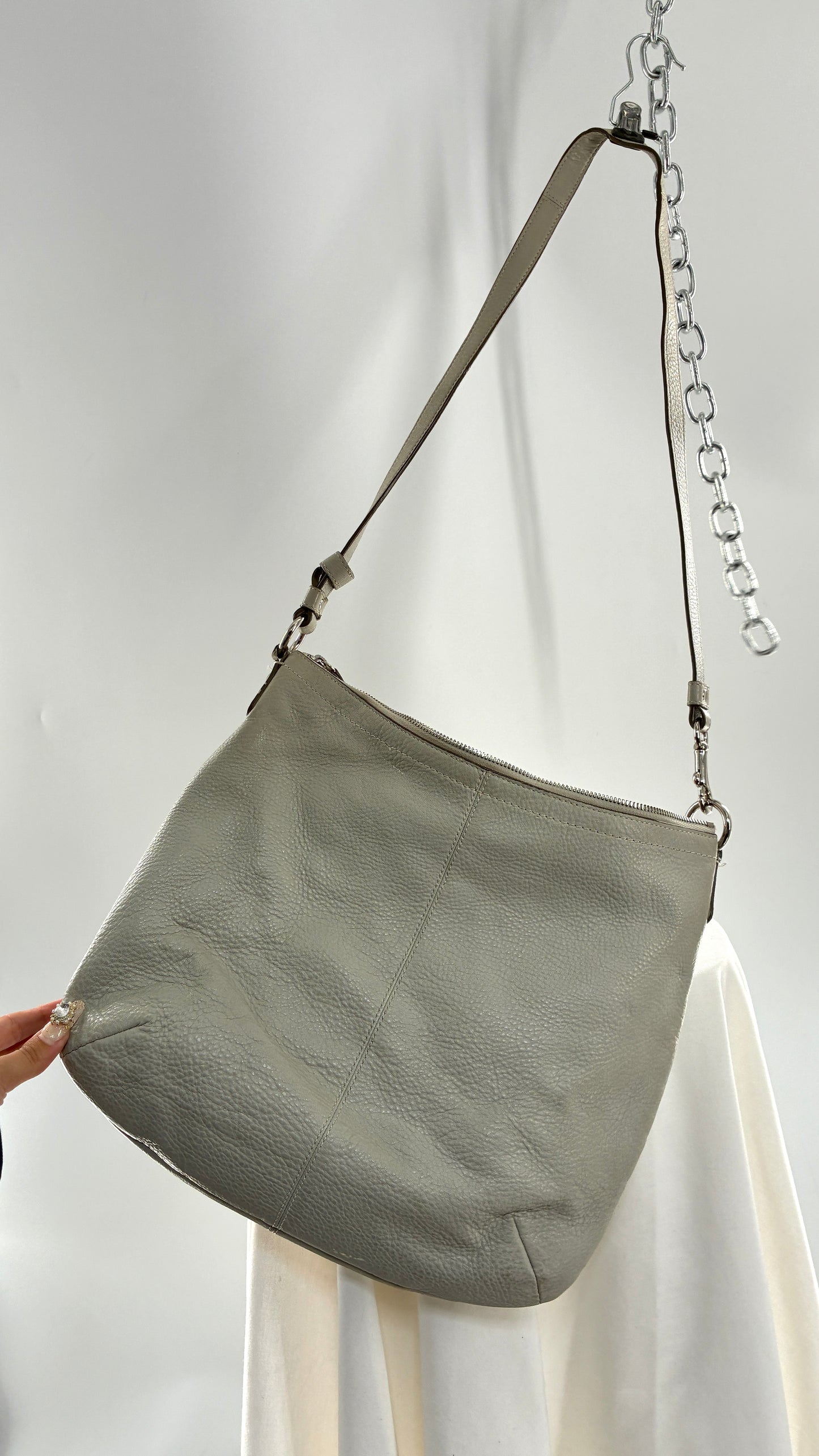 Vintage COACH Penelope Grey Leather Crossbody