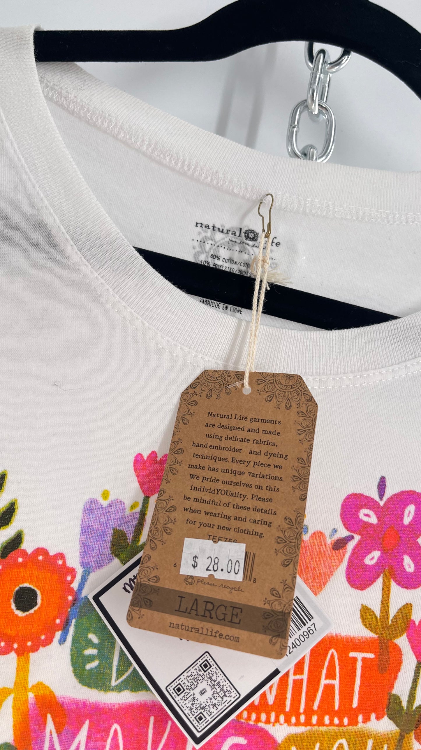 Natural Life Blooming Beauty T Shirt with Tags Attached (Large)