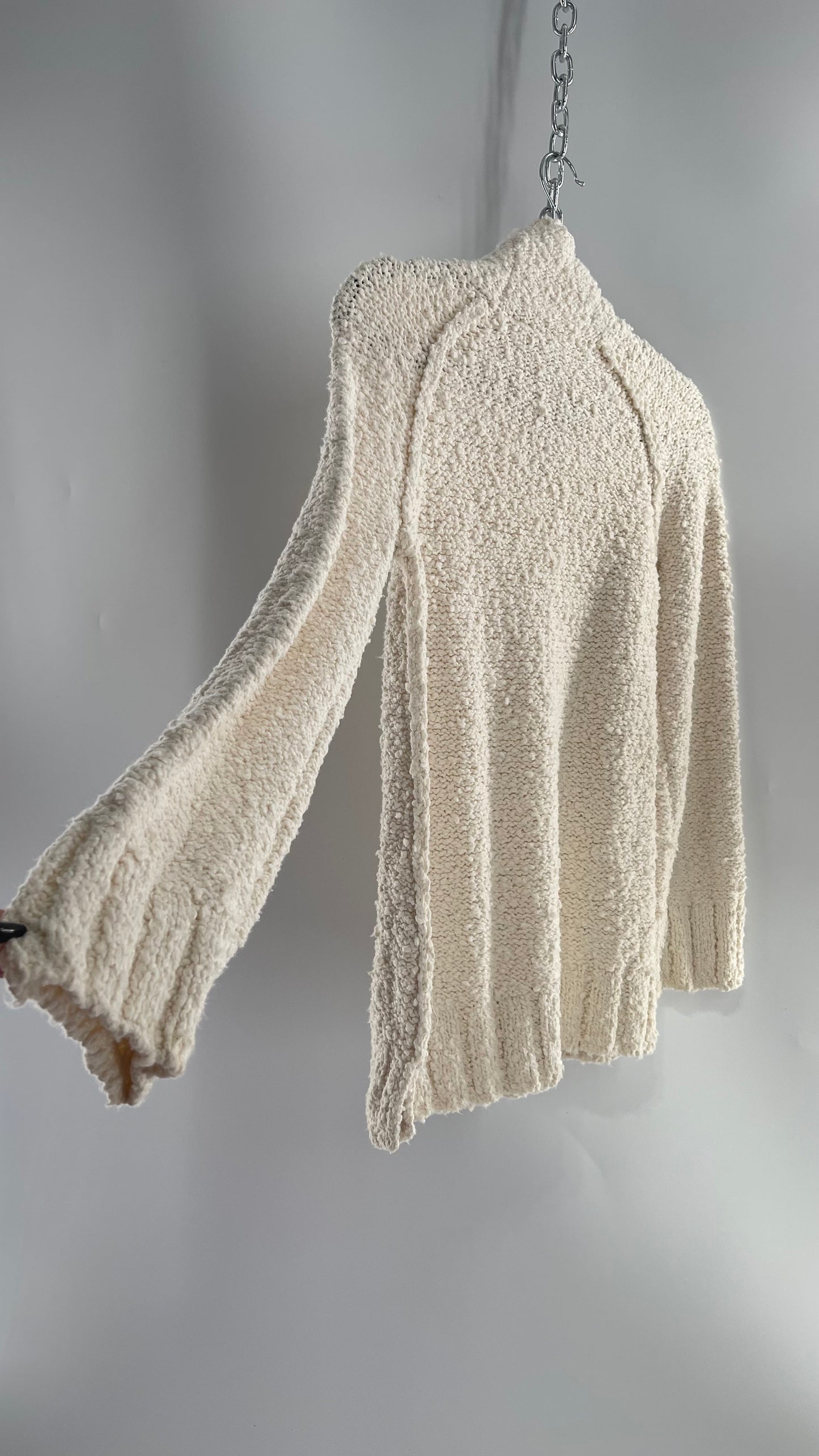 Moth Anthropologie Juliette Ivory White Knit Turtleneck Sweater(XS)