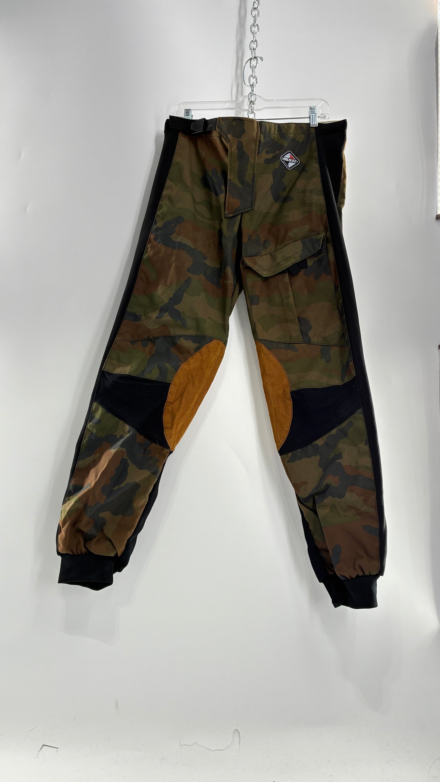 Vintage MSR Moto Camouflage Riding Pants Low Rise Side Buckle (34”)