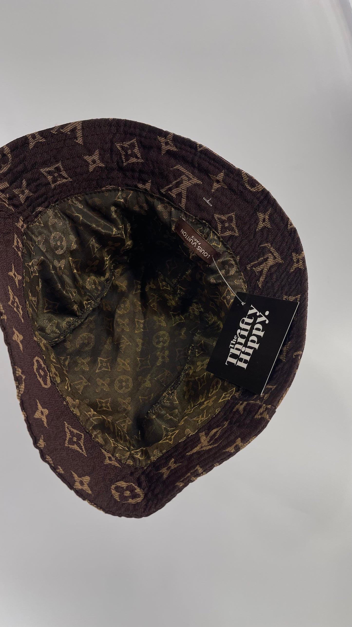 Unauthenticated Louis Vuitton Brown Monogram Bucket Hat