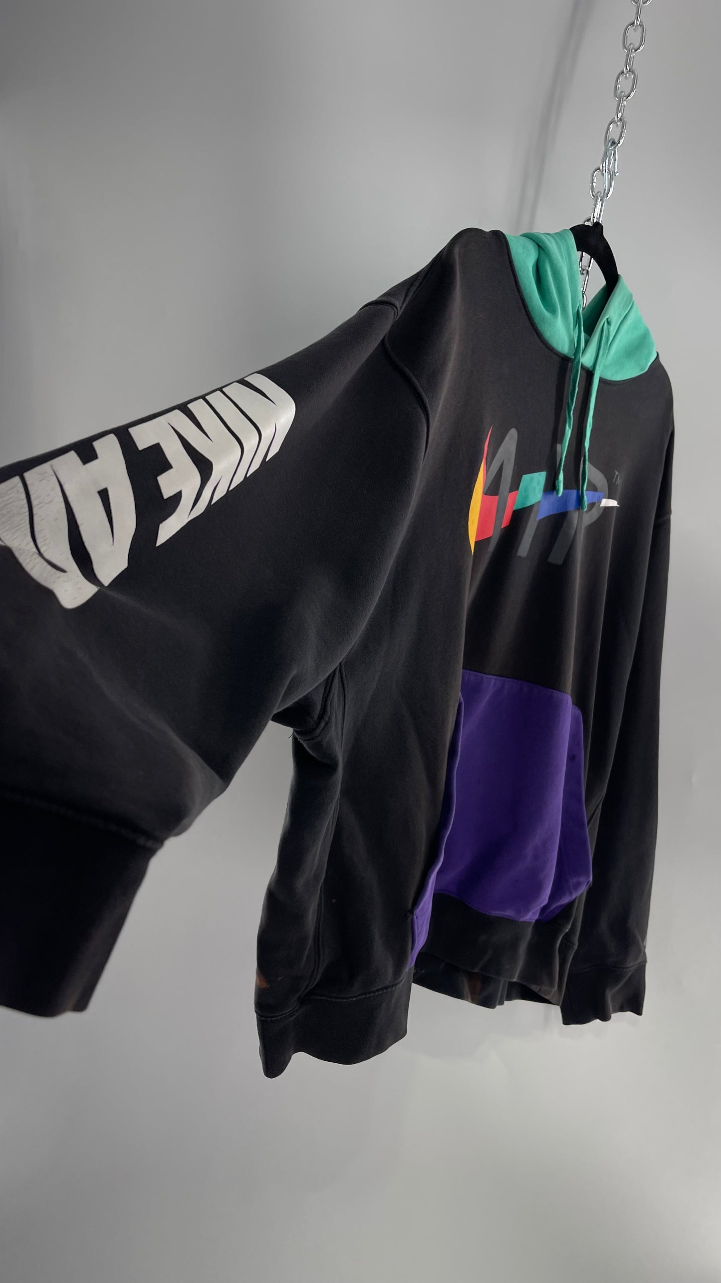NIKE Air Color Block Nintendo Aesthetic Hoodie (XXL)