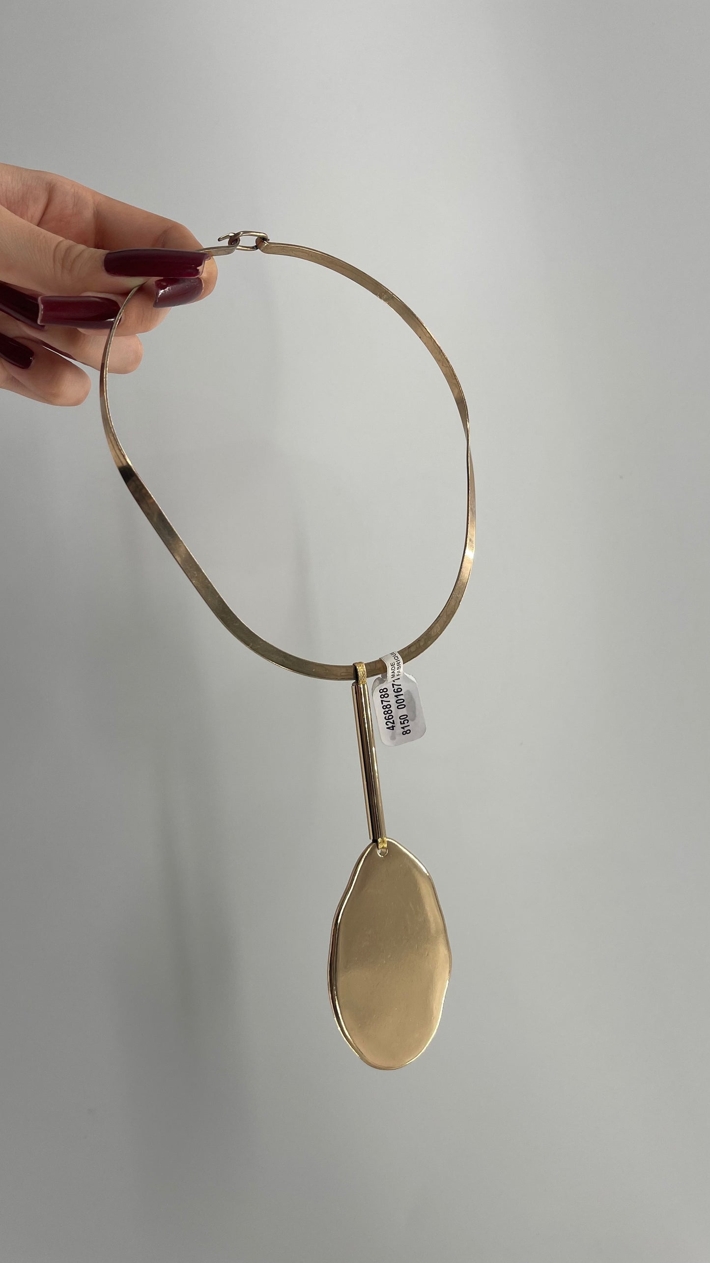 Free People Gold Choker with Pendant Detail and Tags Attached
