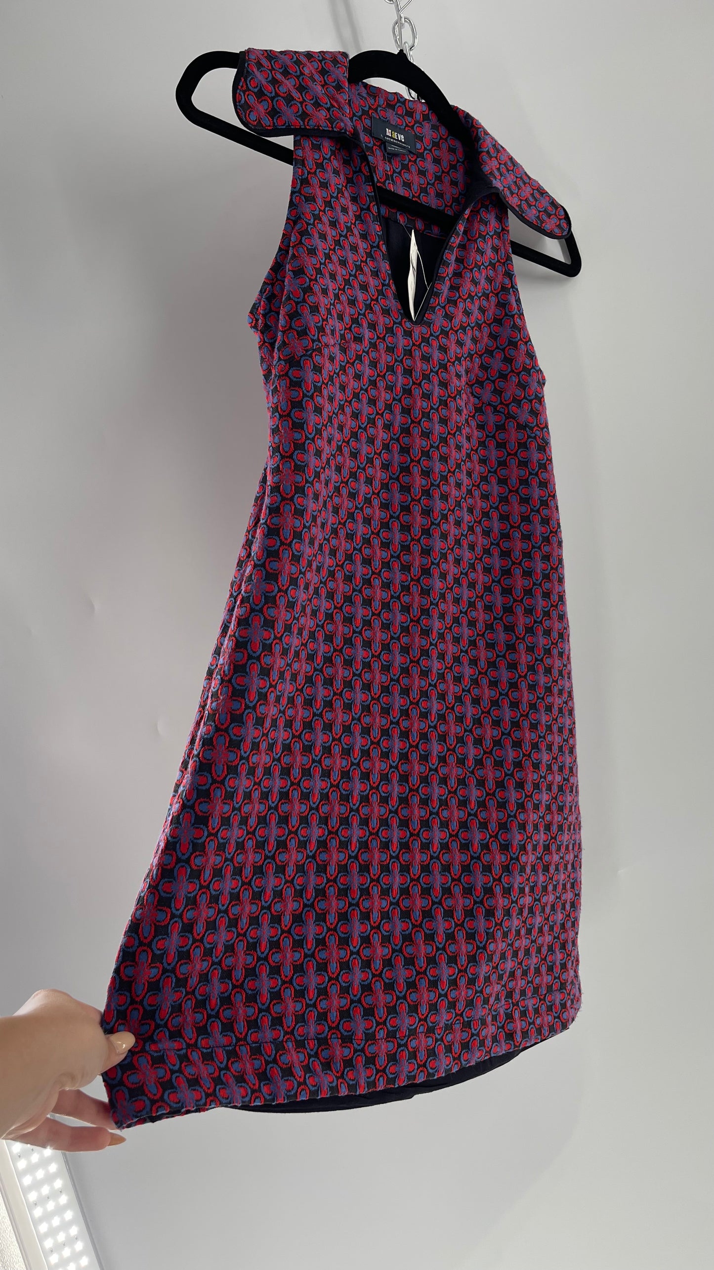 Maeve Anthropologie 1970s Retro Collared Tunic Mini Dress (XXS)