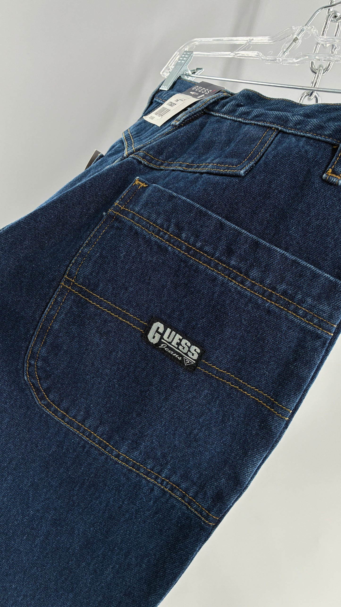 Rare Deadstock Vintage GUESS 1997 Baggy Wide Leg Cargo Jeans (28x29)