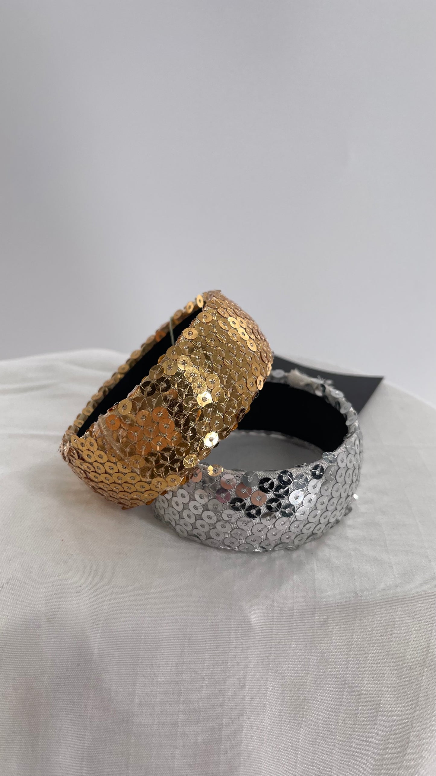 Vintage Sequin Metallic Rocker Bangles