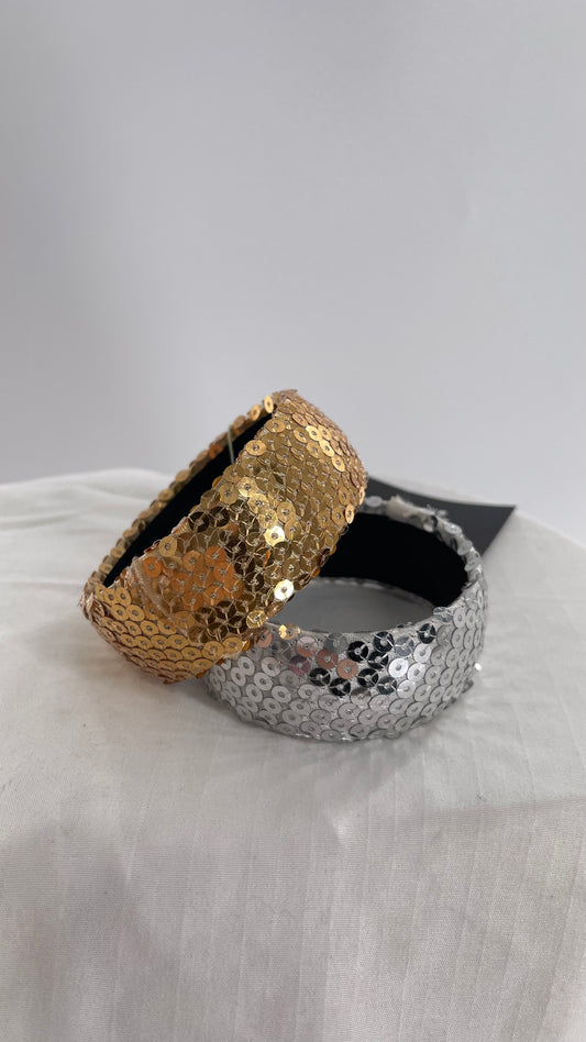 Vintage Sequin Metallic Rocker Bangles