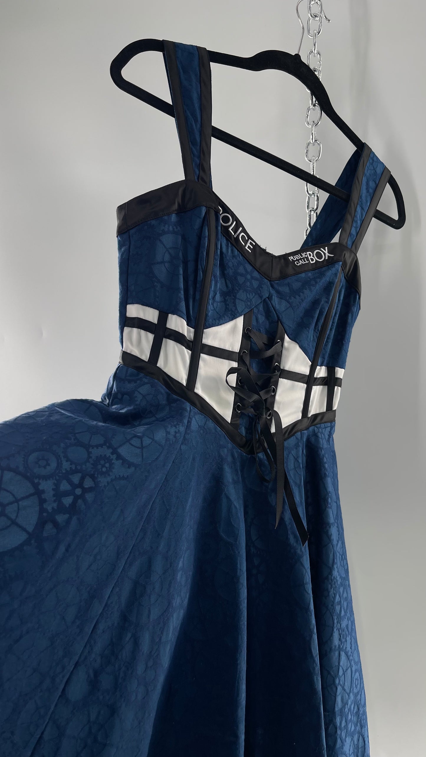 BBC Doctor Who Tardis 50s Vintage Style Dress with Tulle Underskirt (SM)