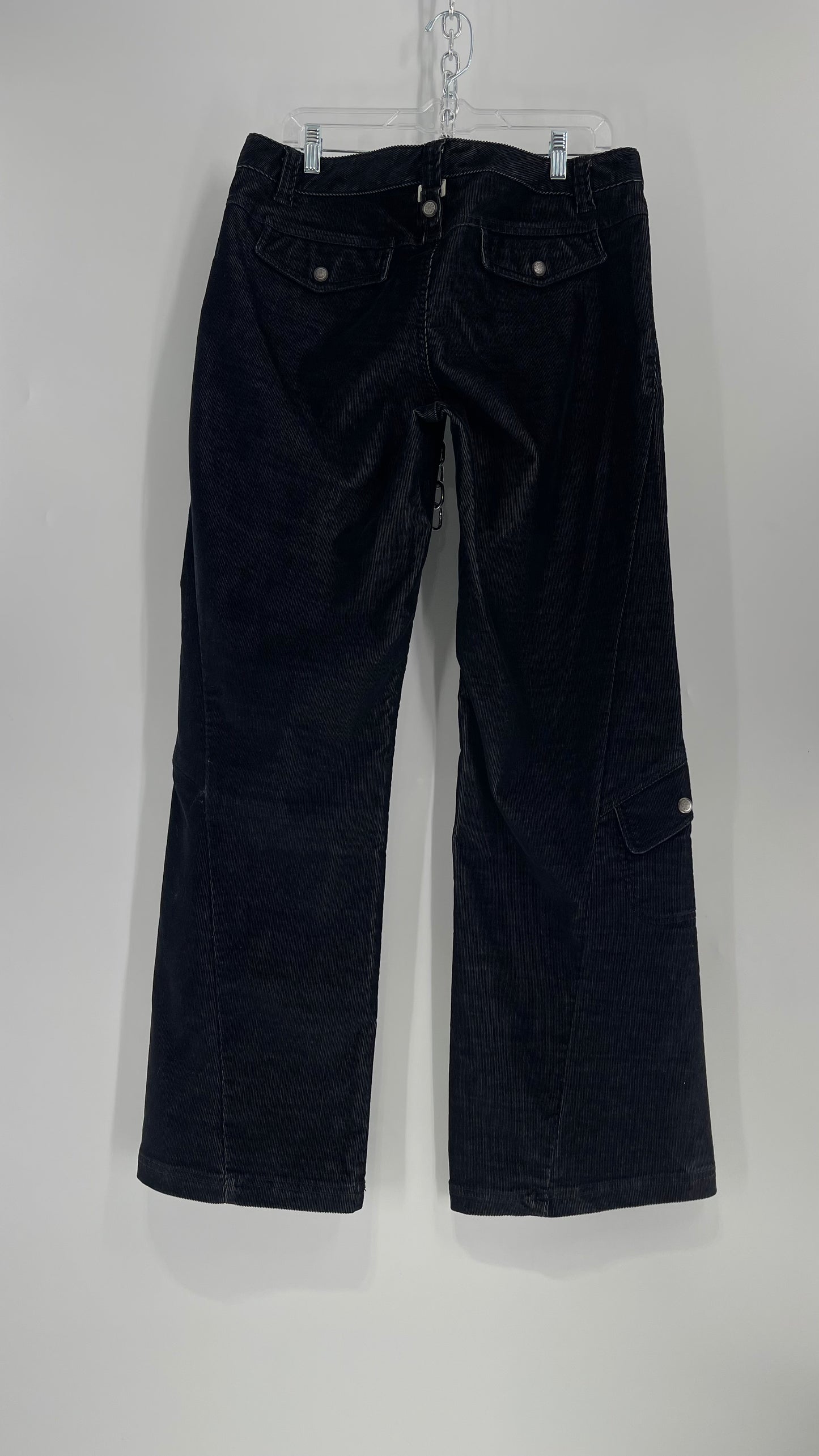 Athleta Black Flare Corduroy Pants (Size 14/L)