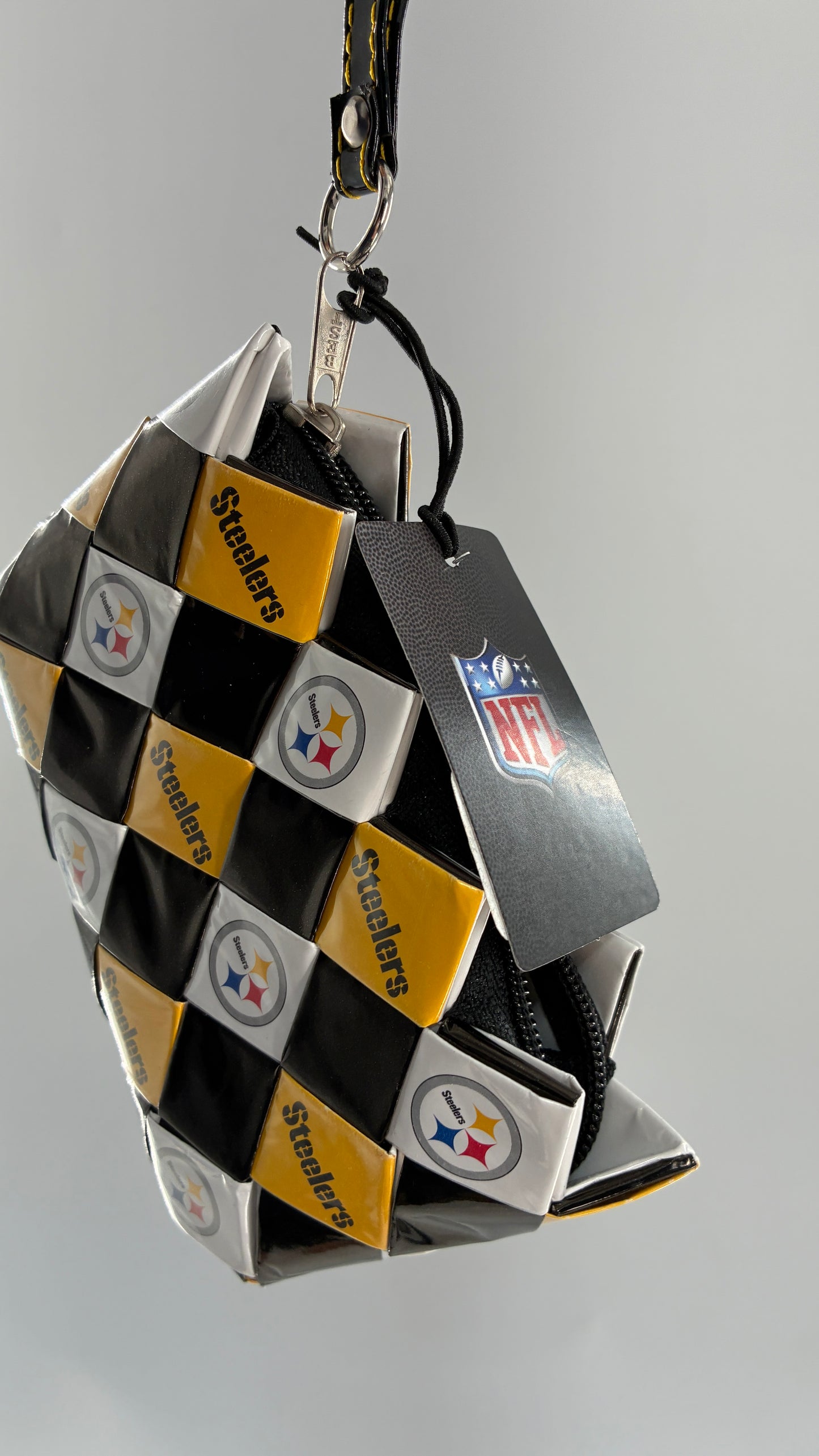 Deadstock Vintage STEELERS OLLIN NFL Wristlet Made in Mexico
