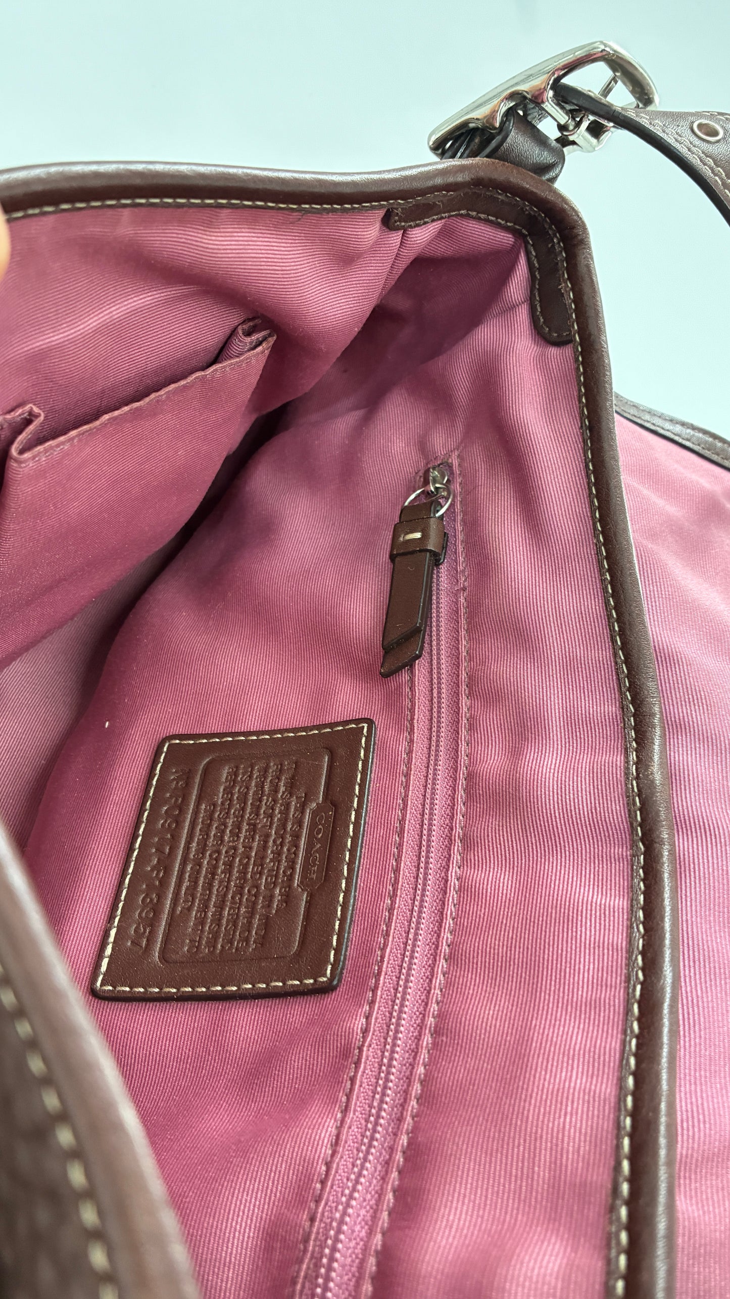Vintage COACH Hamilton Brown Leather Crossbody