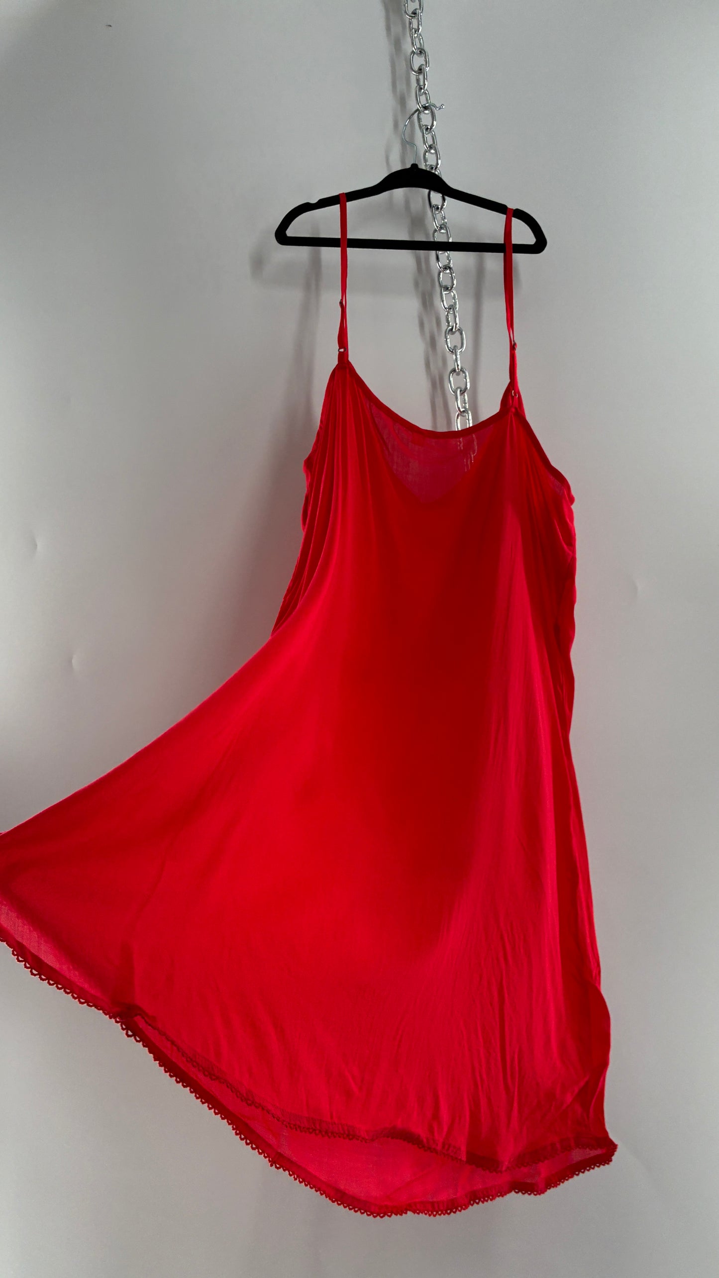 Red Slip Dress (10, Medium)