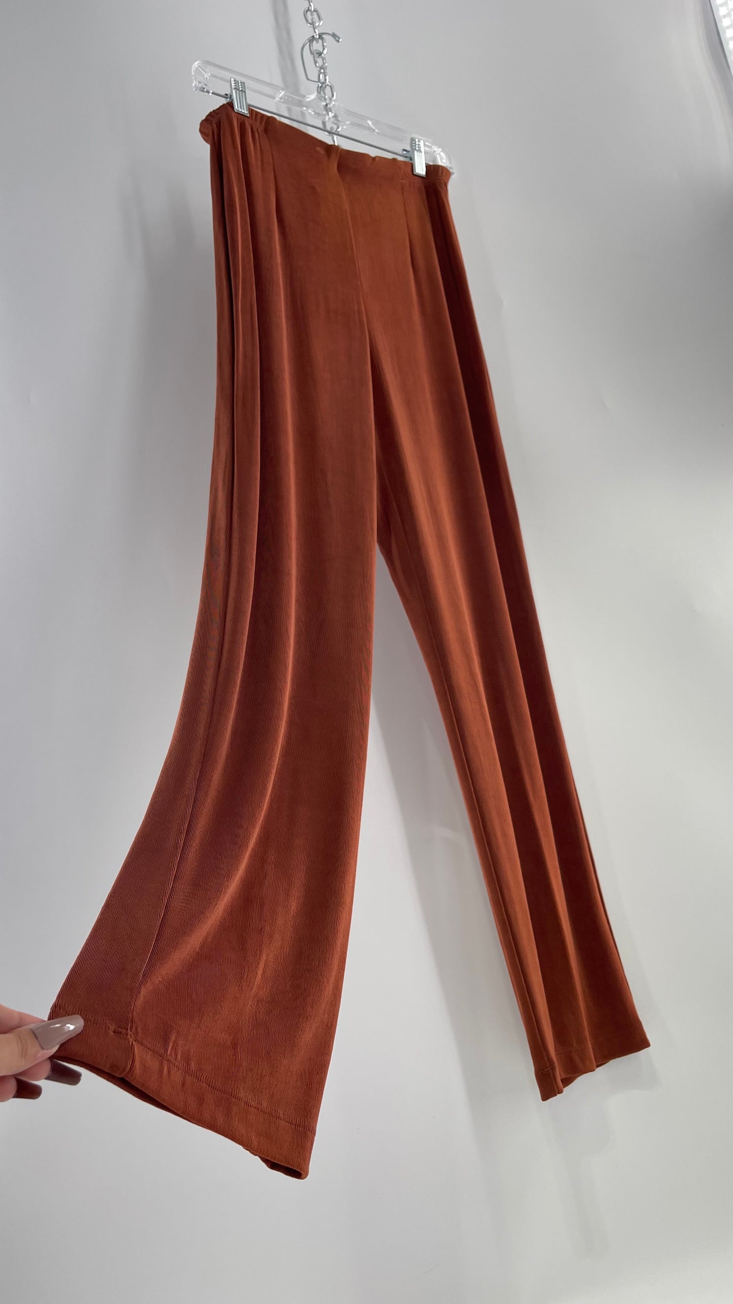 Deadstock Vintage CHICO’s Burnt Orange Terracotta Lounge Pants with Tags Attached (XL)
