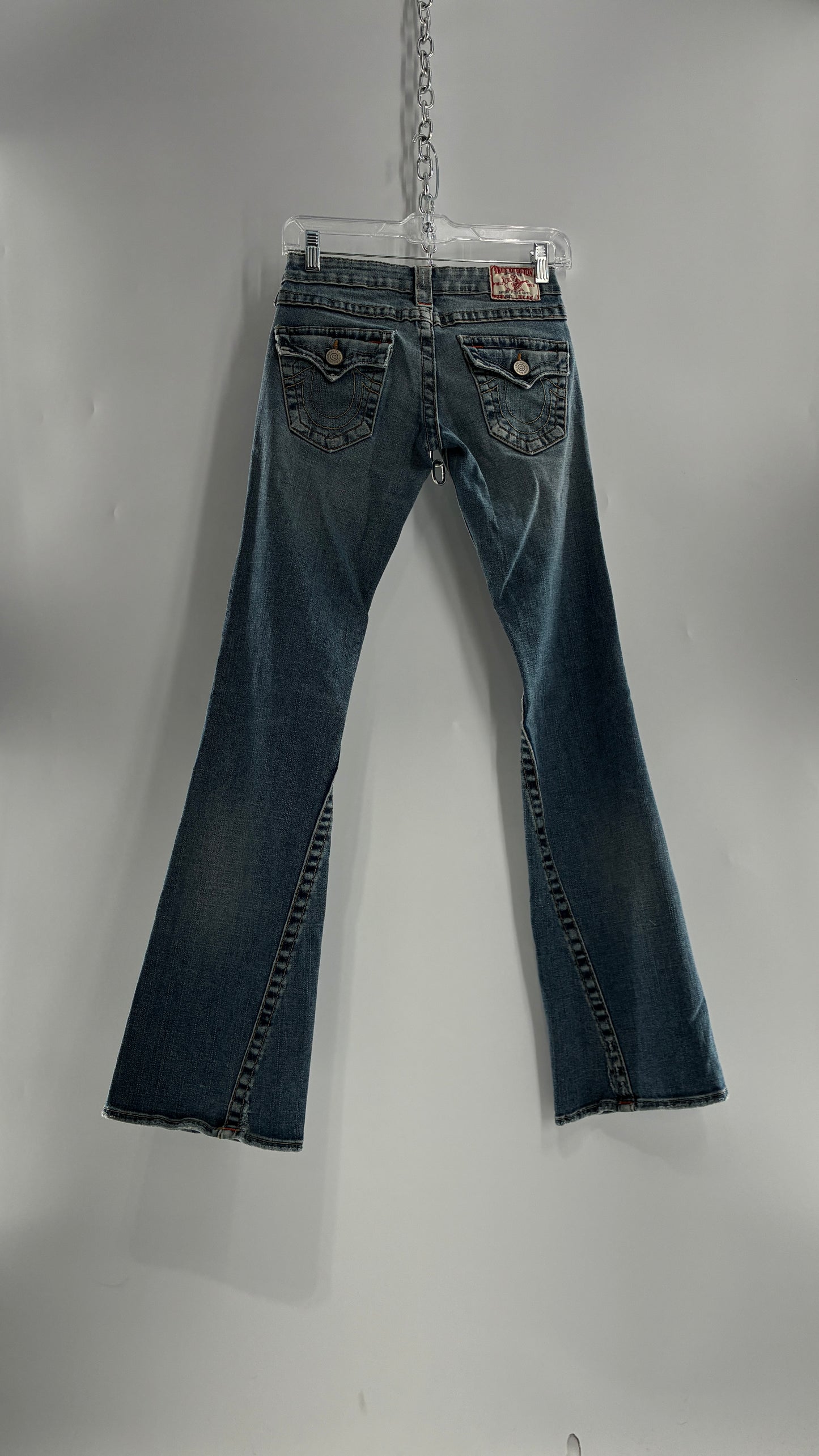 Vintage True Religion Light Wash, Low Rise Kick Flare Jeans (26)