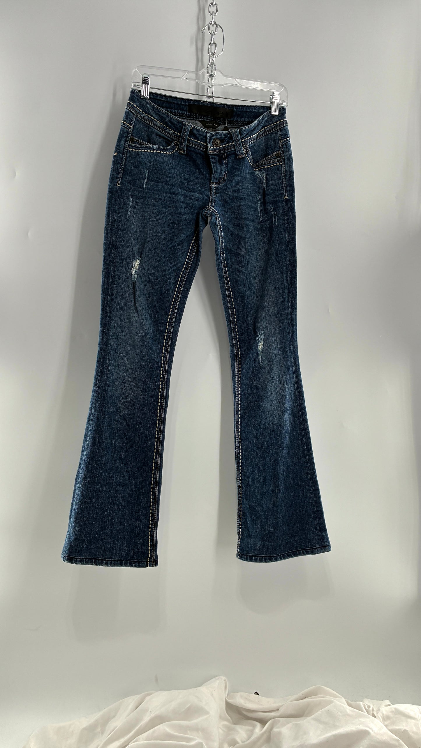 Vintage BEBE Low Rise Bootcut Jeans with Contrast Stitch (27)