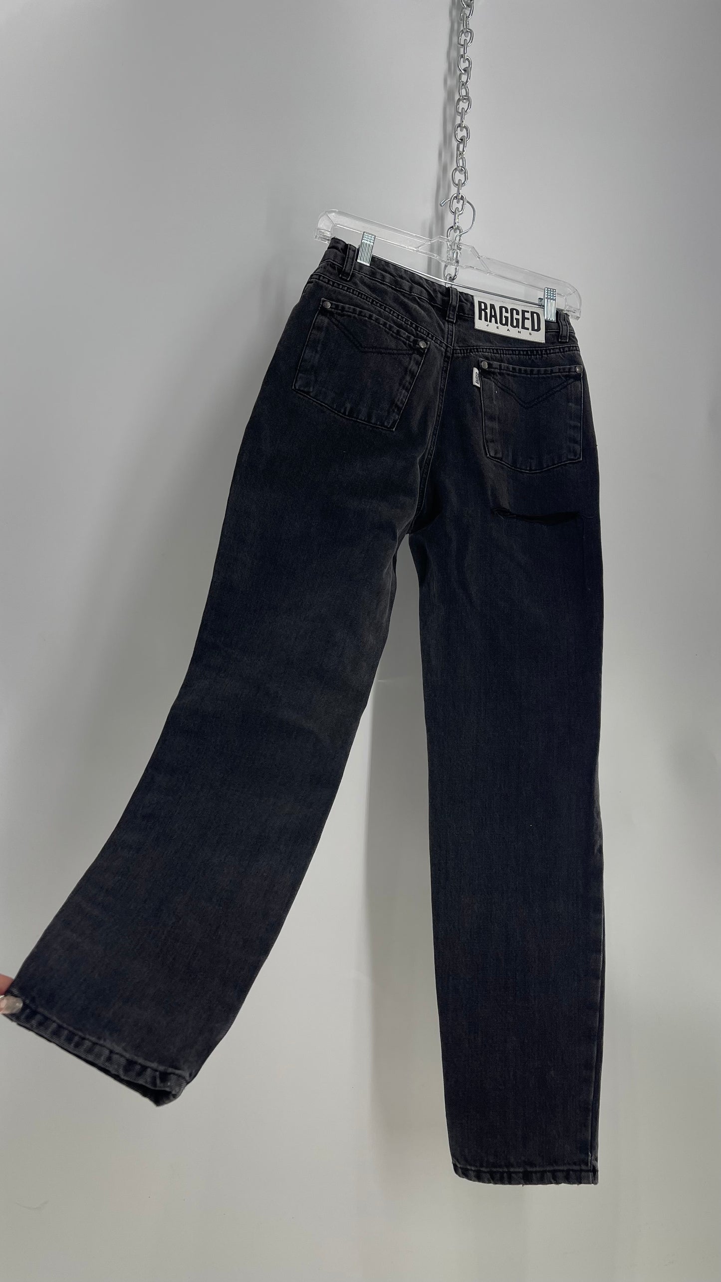 RAGGED Priest Charcoal Grey Straight Leg Jeans (24)