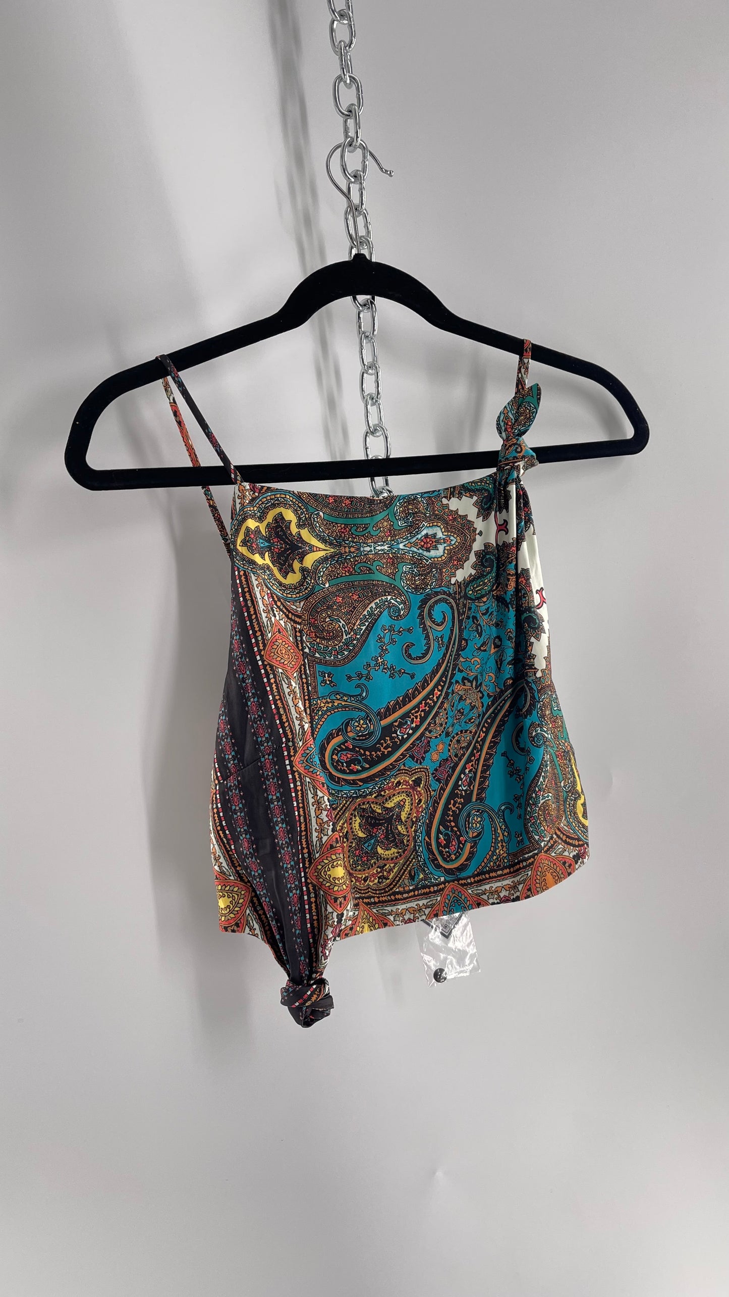 Intimately Free People Satin Paisley Crop with Knot Details (2)