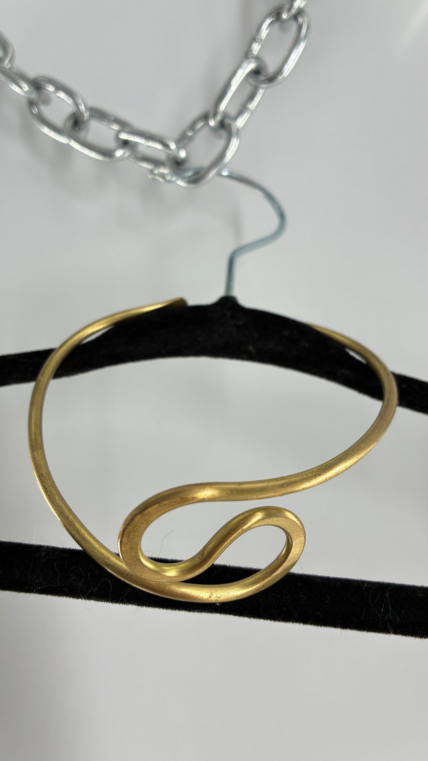 Gold Hammered Choker / Arm Cuff