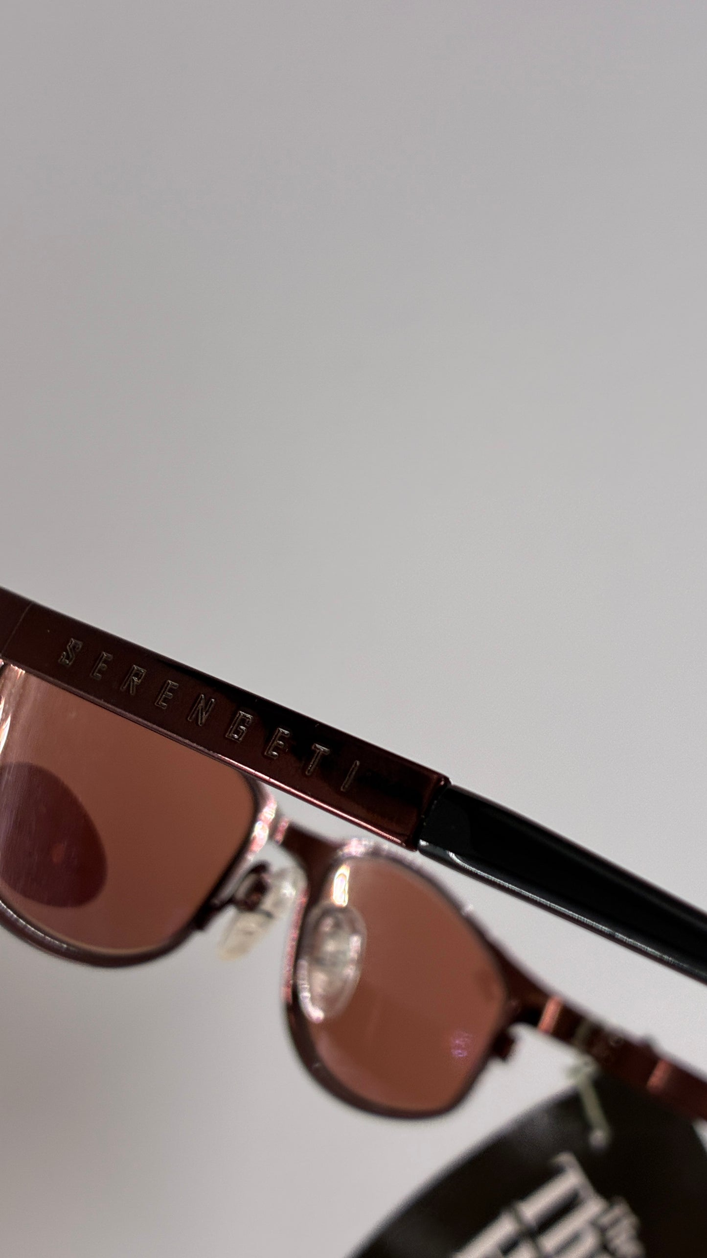 Vintage SERENGETI Polarized Sunglasses with Bronze Metal Frame