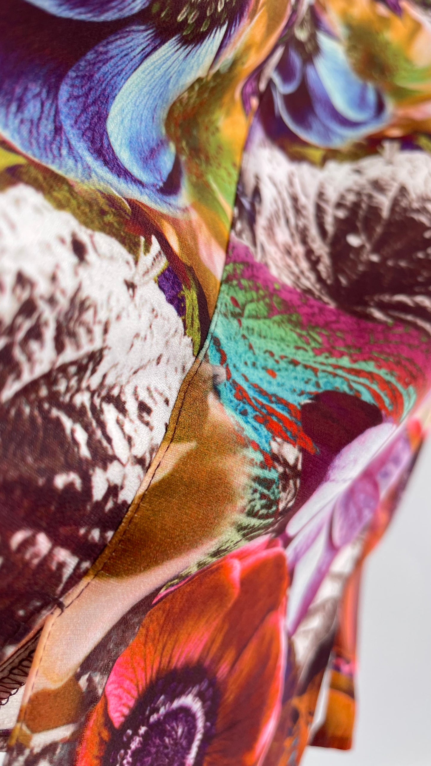 Urban Outfitters Colorful Floral Graphic Psychedelic Mini Dress (XS)