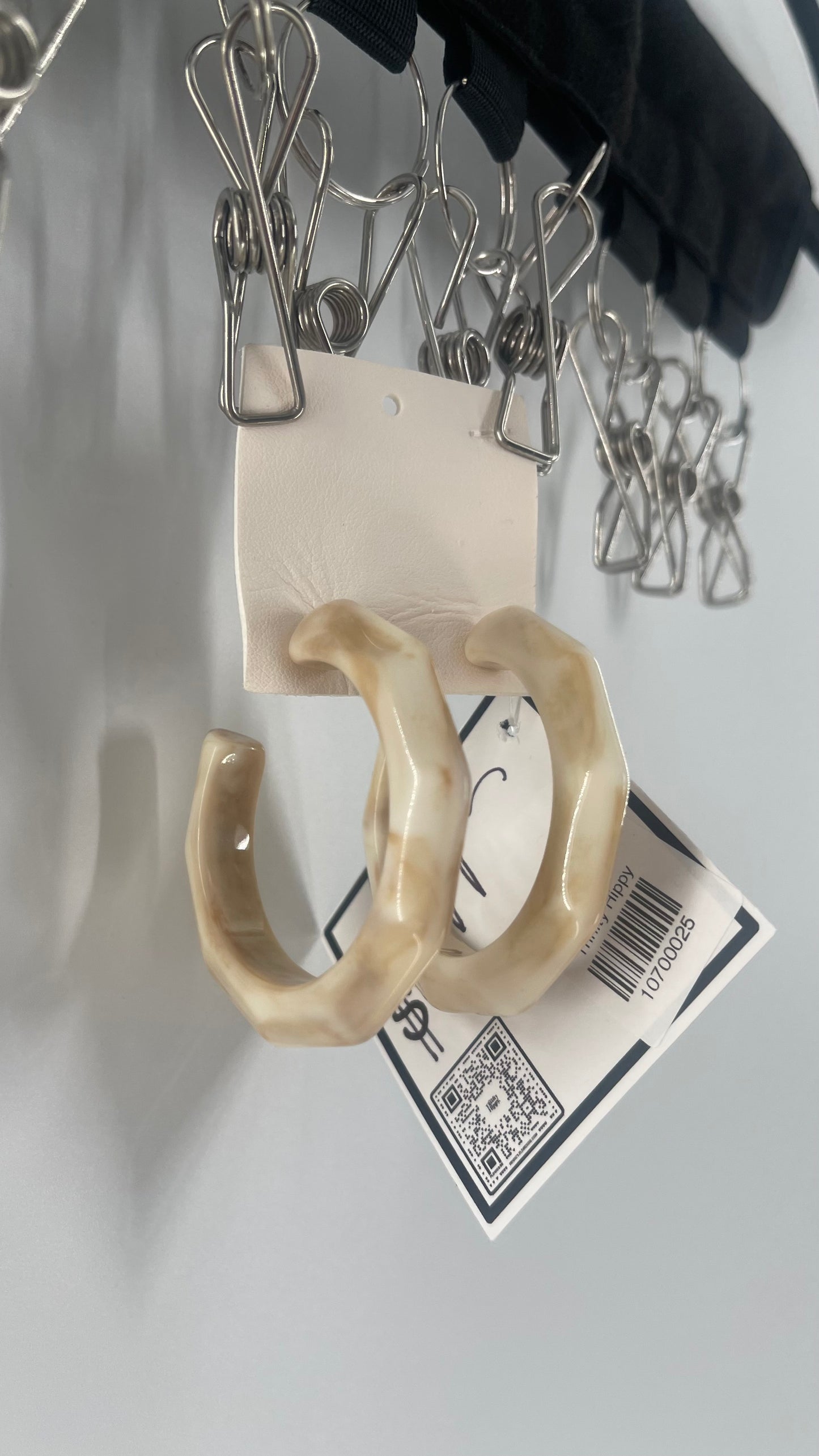 Free People Bone Toned Hoop Earring