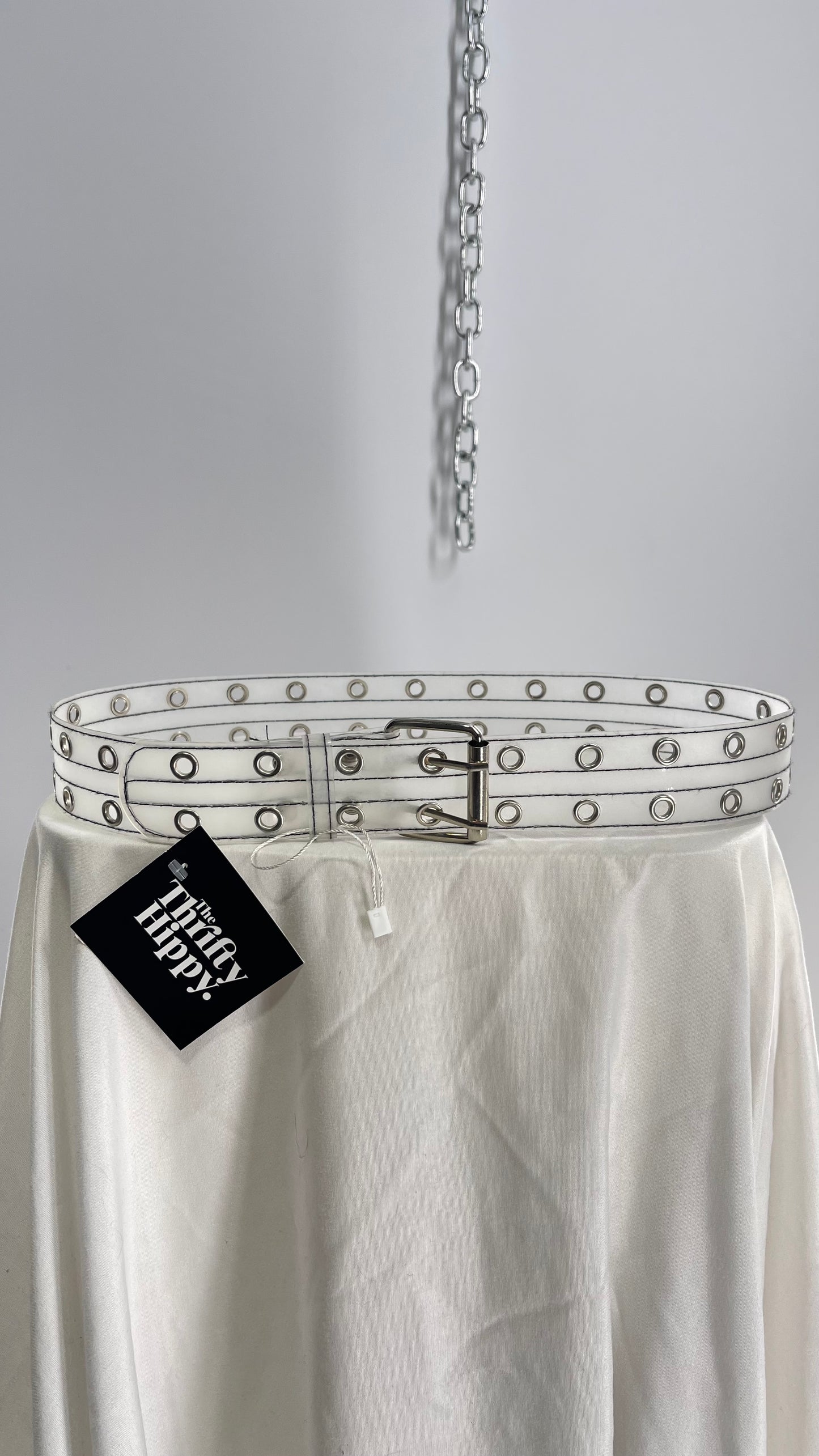Vintage Transparent Grommet Belt (Small)