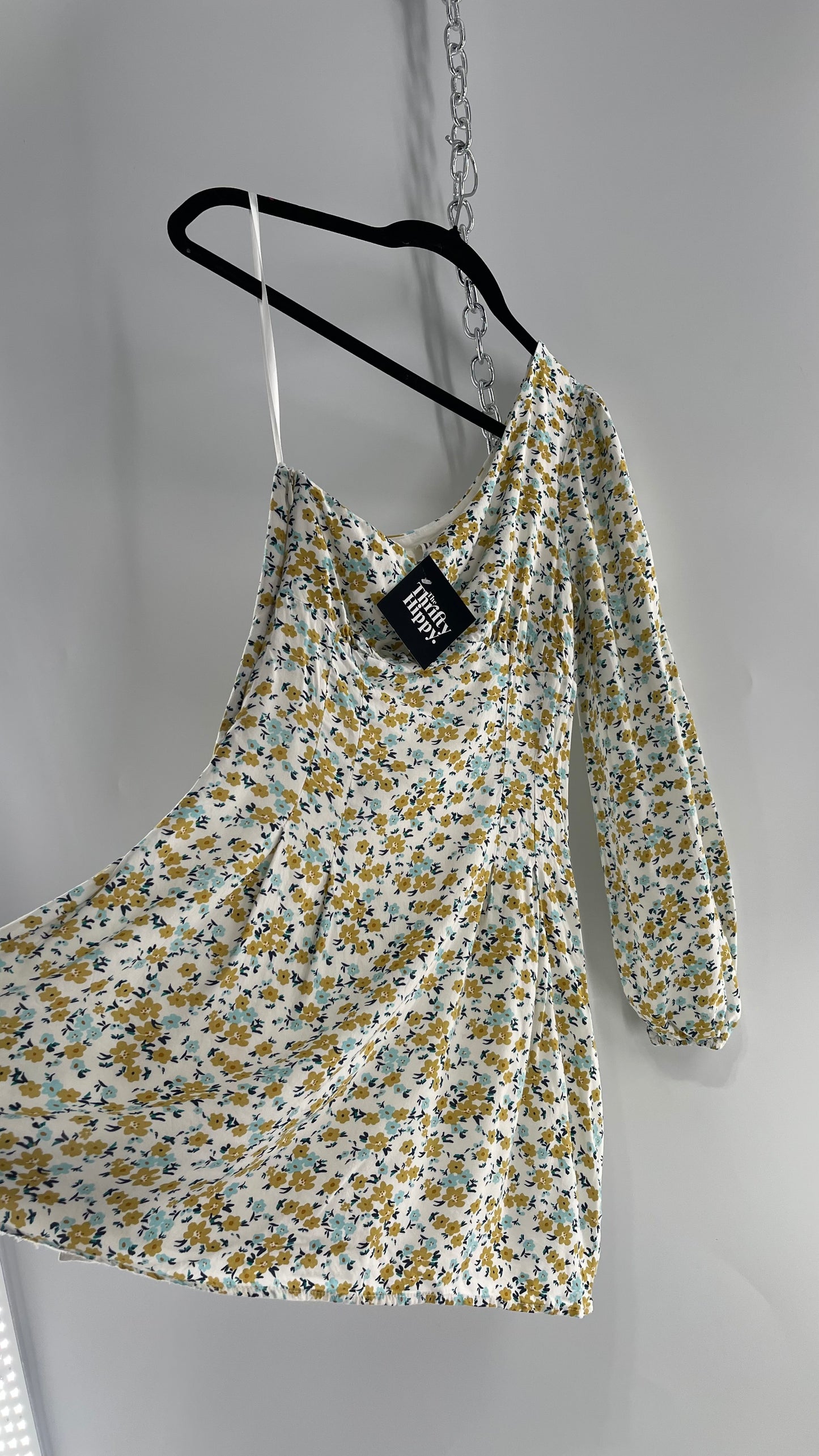 Free People One Sleeve Floral Dress (0)