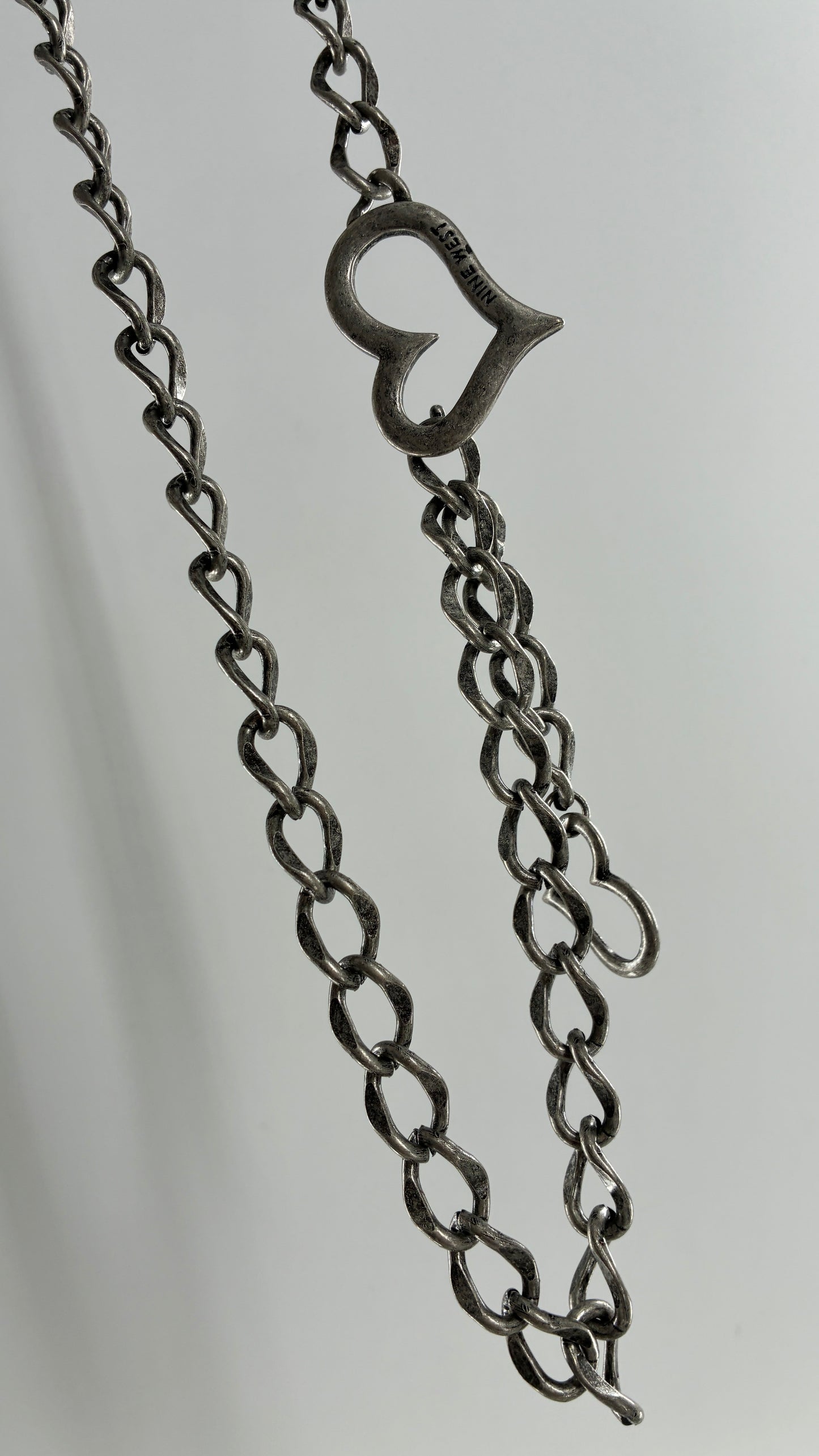 Vintage Nine West Heart Chain Heavy Metal Belt (One Size)
