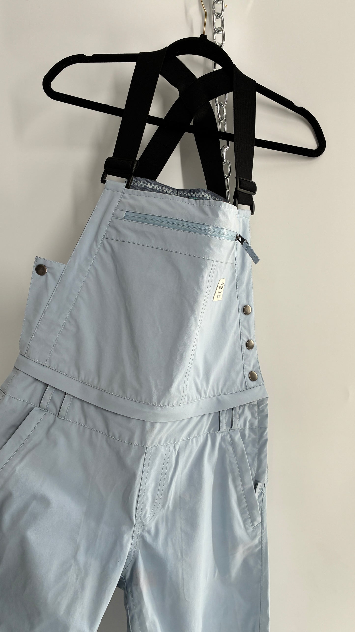 BILLABONG Light Blue Snowboarding Jumpsuit with Detachable Overalls (Small)