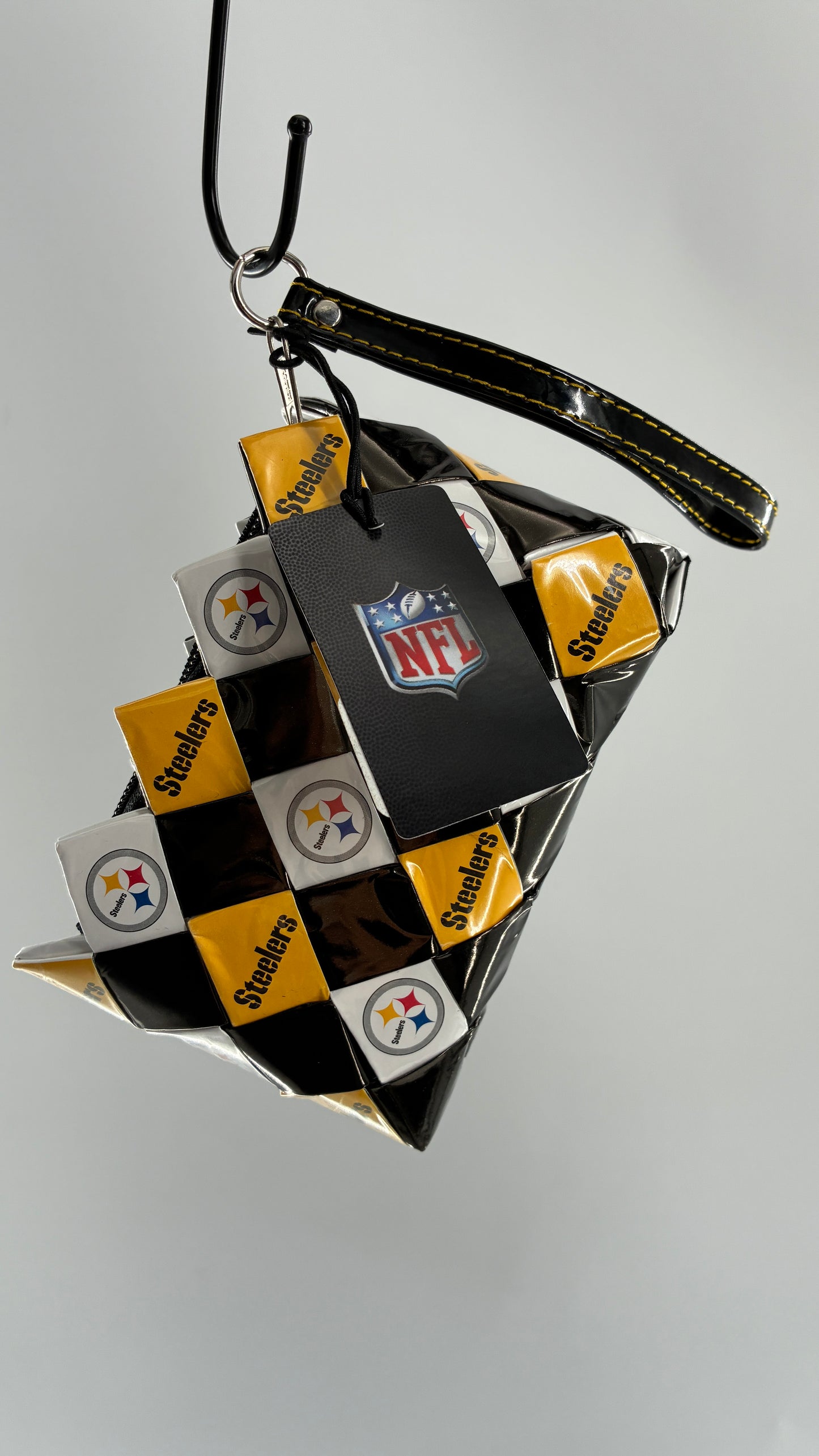Deadstock Vintage STEELERS OLLIN NFL Wristlet Made in Mexico