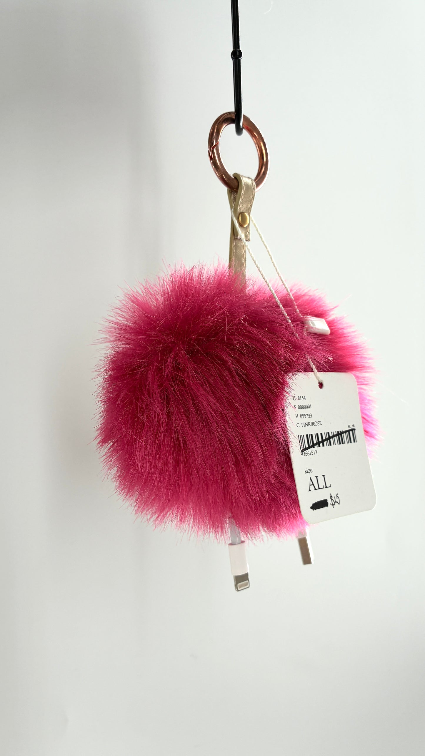 Free People Pom Pom Keychain Ring