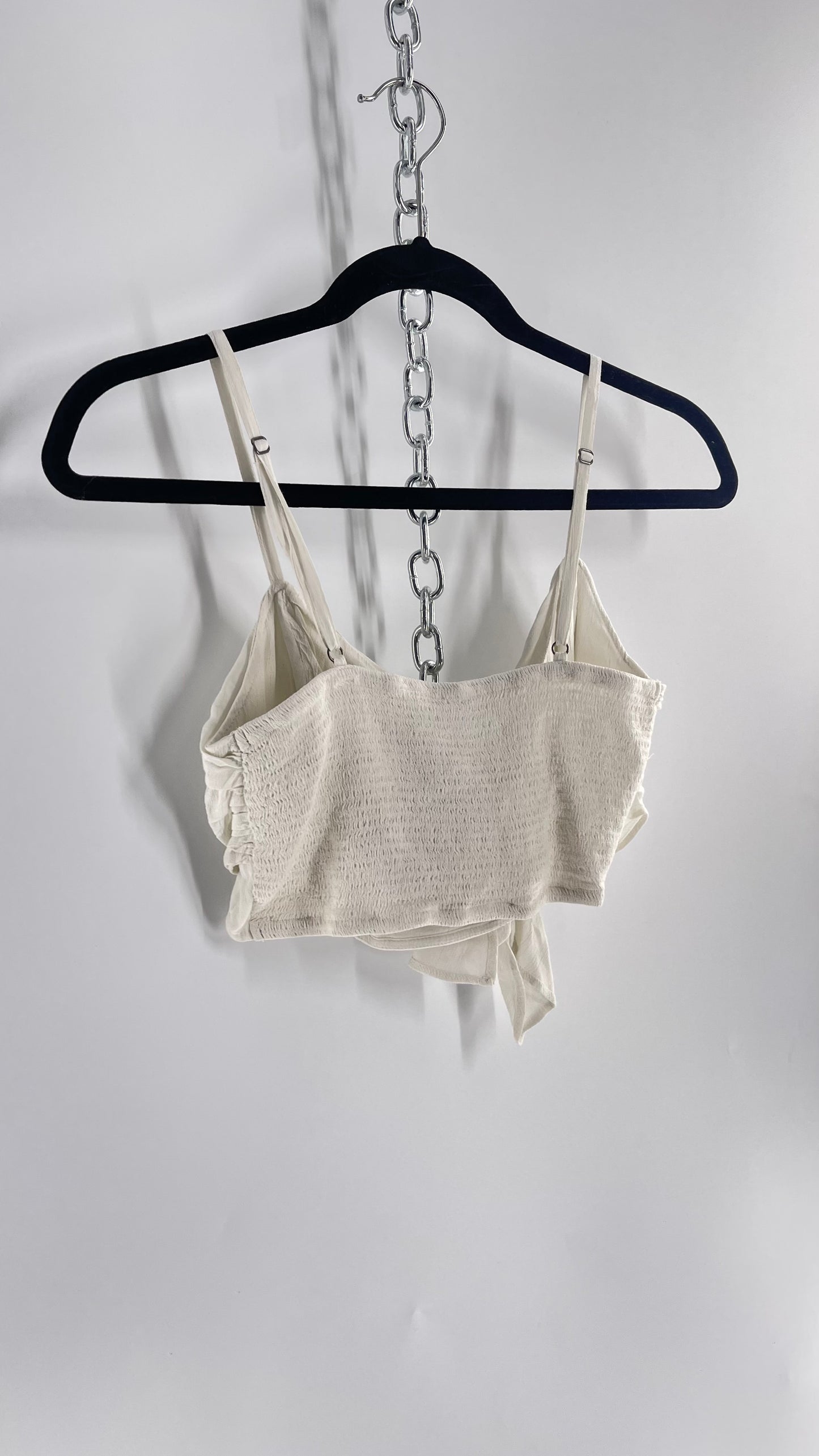 Free People Tie Bust Cropped Tank (Medium)
