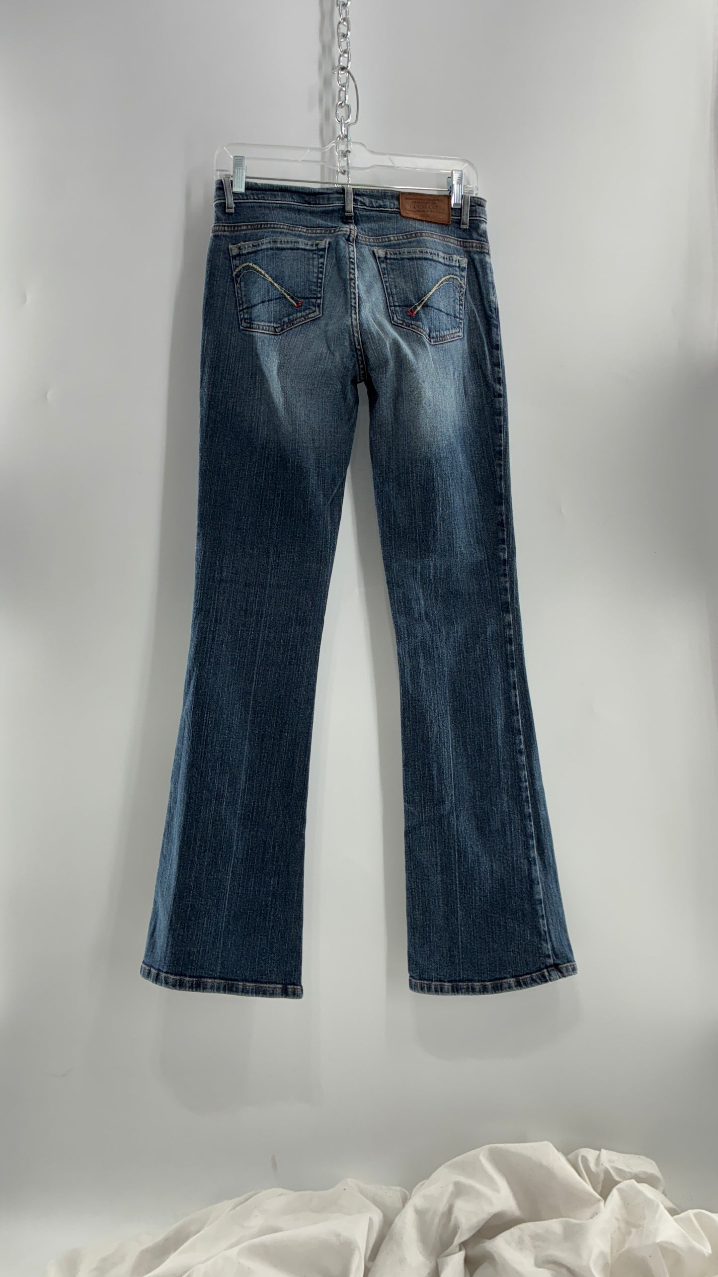 Vintage GUESS Light Wash Kick Flare Jeans (28)