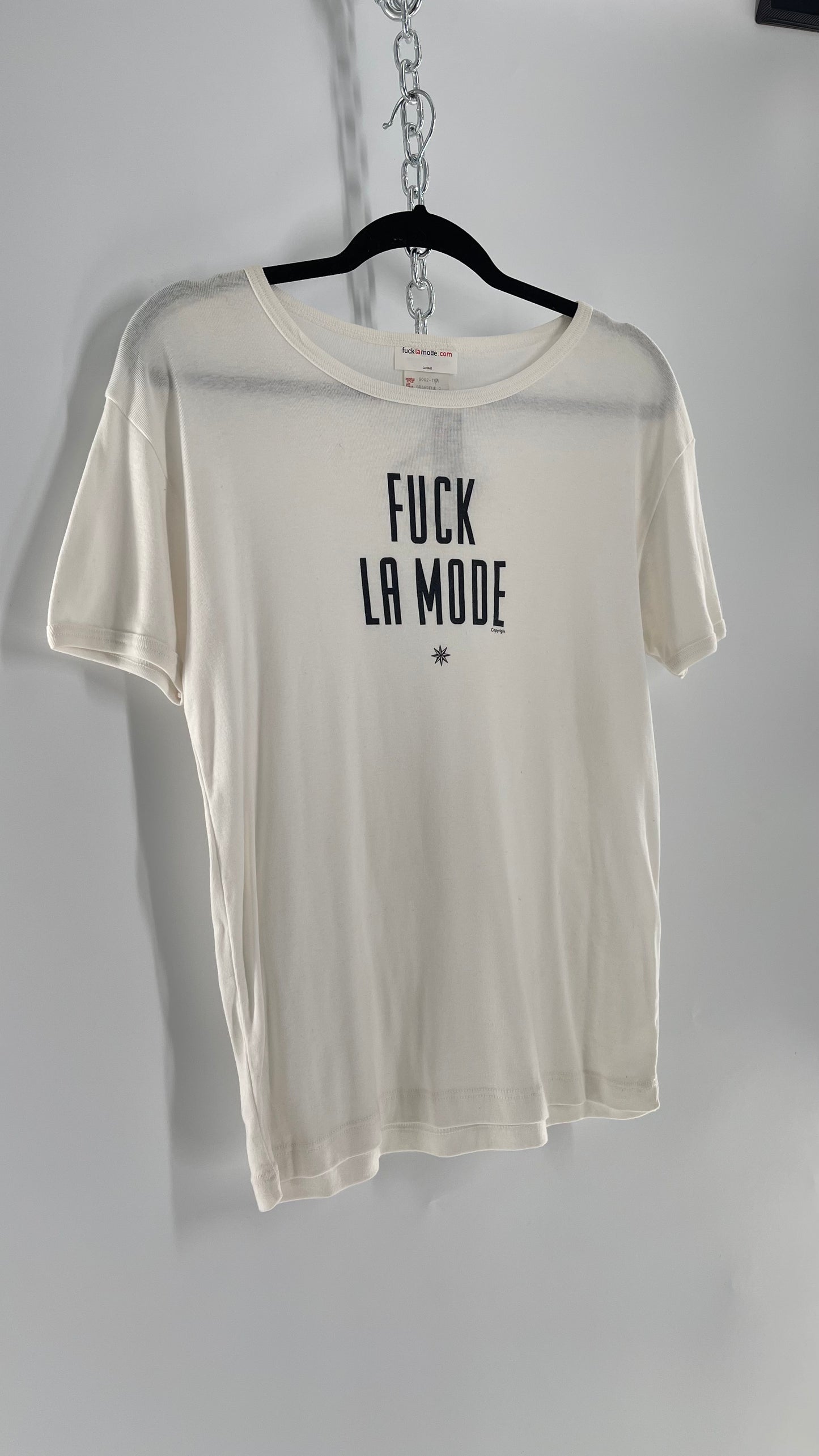 Deadstock Vintage Fuck La Mode T Shirt with Tags Attached (Large)